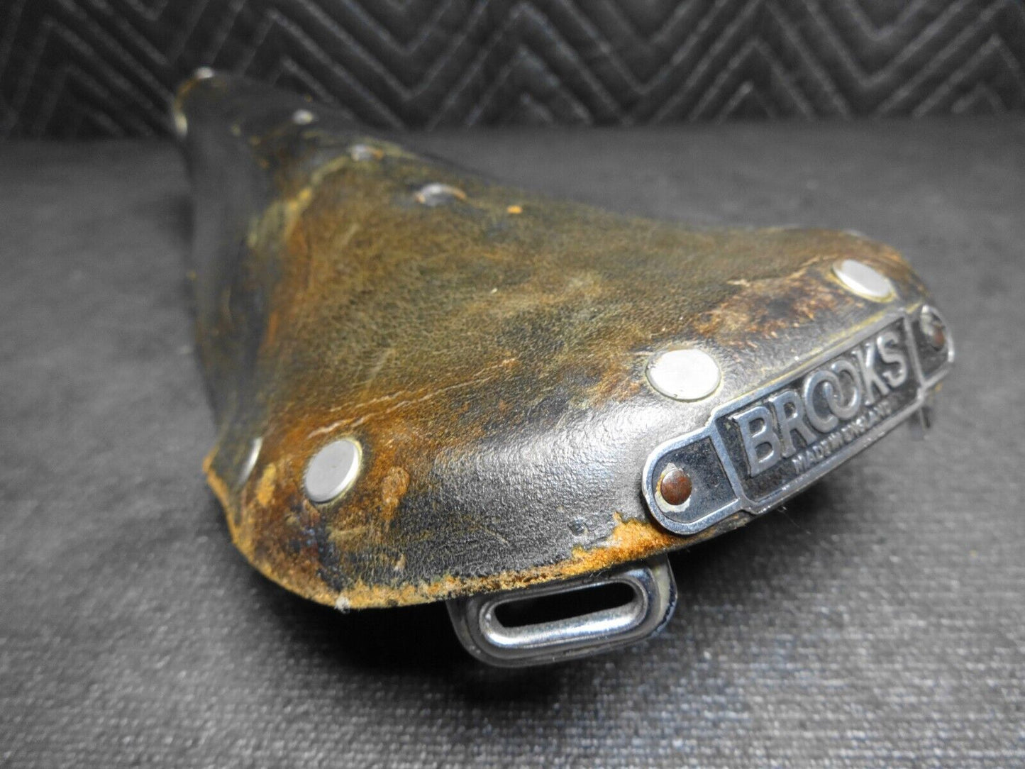 Brooks B15 Champion Flyer Leather Saddle Vintage 1950s