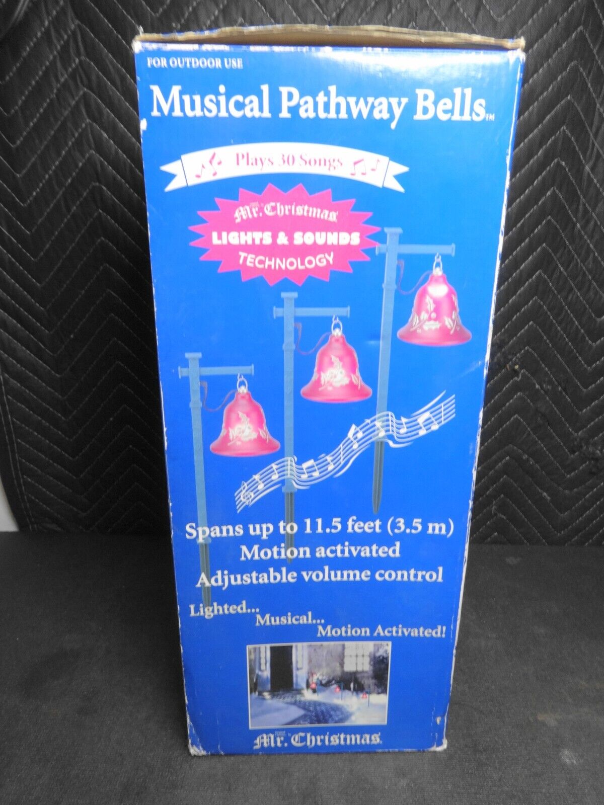 Mr. Christmas Lighted Musical Pathway Bells Outdoor 30 Songs - Original Box