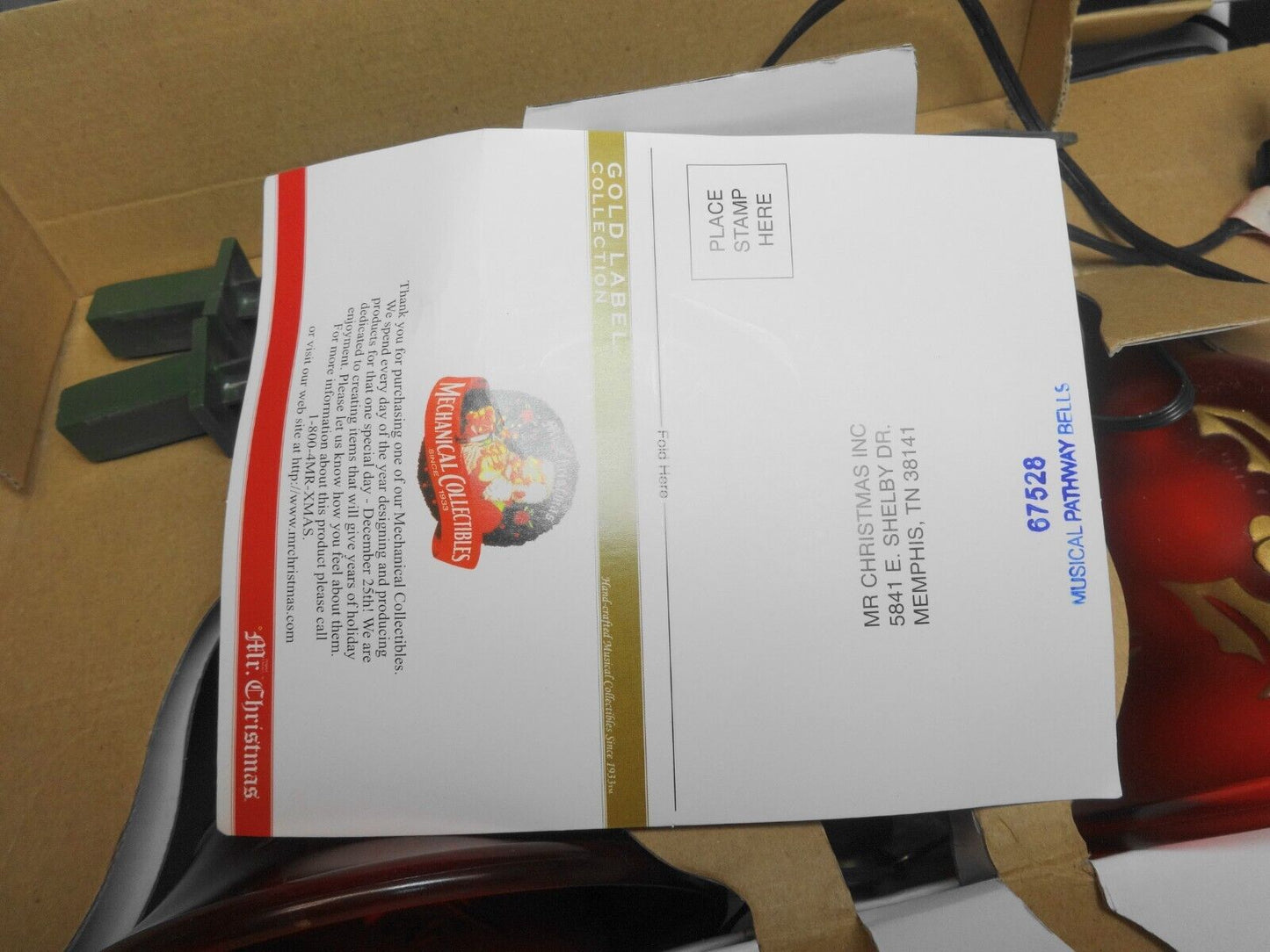 Mr. Christmas Lighted Musical Pathway Bells Outdoor 30 Songs - Original Box