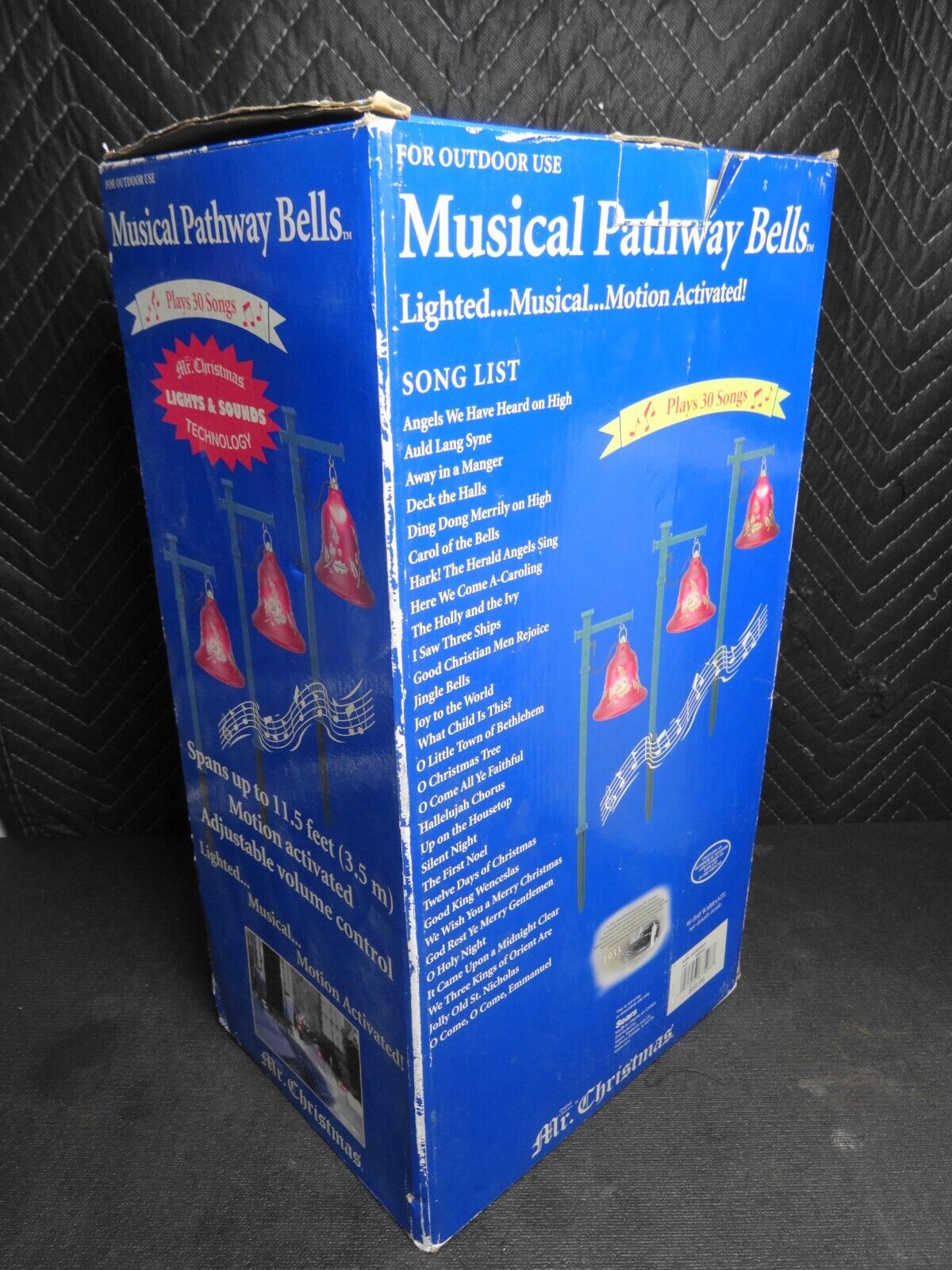 Mr. Christmas Lighted Musical Pathway Bells Outdoor 30 Songs - Original Box