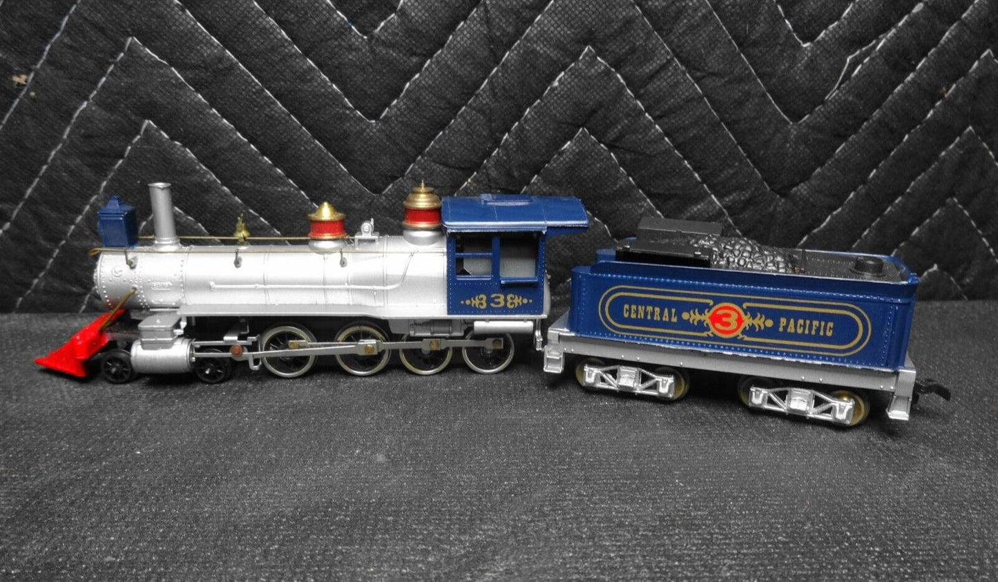 Tyco 1880 HO 4-8-0 Central Pacific #3 Lighted Steam Locomotive & Tender 253-25