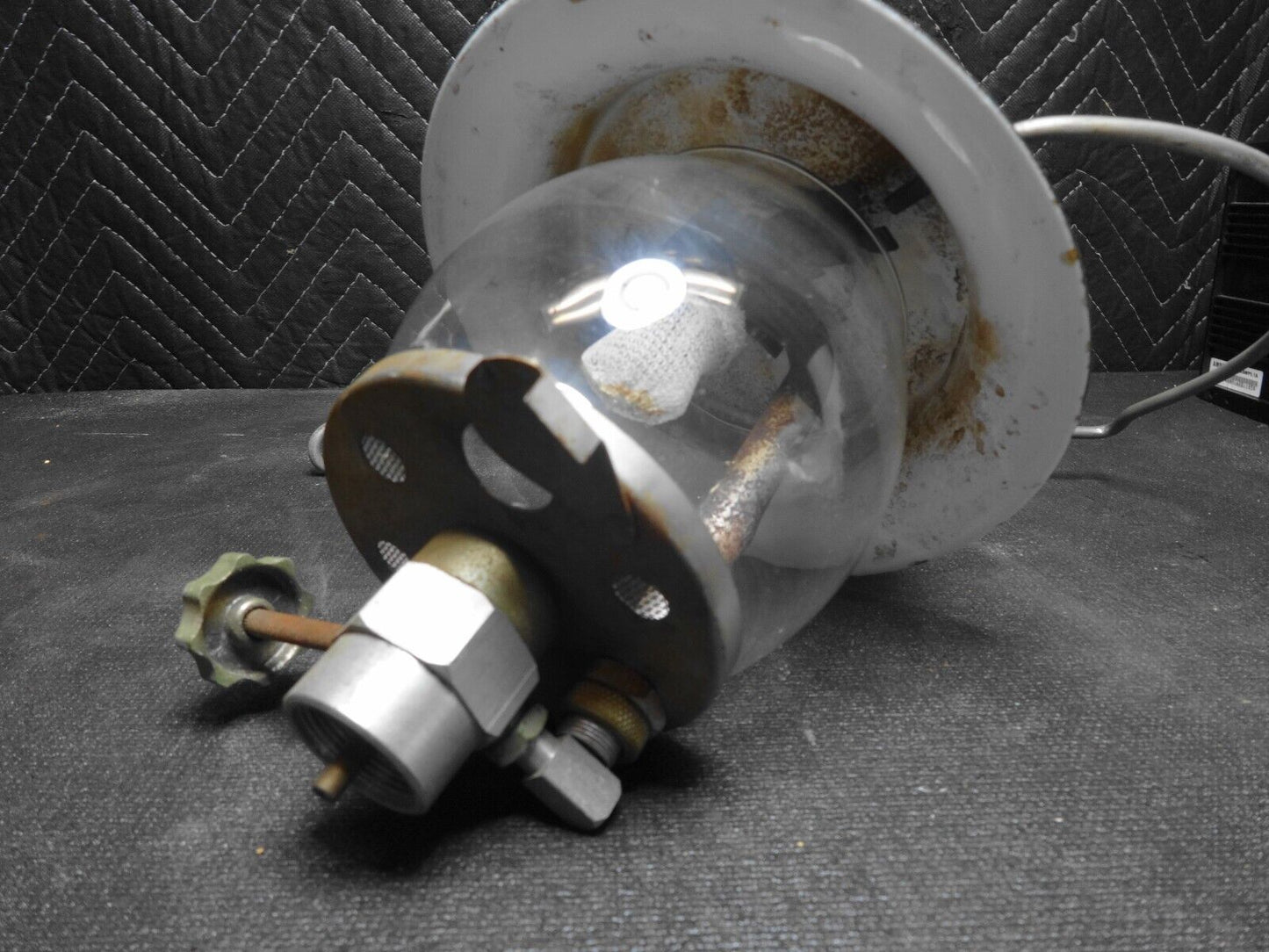 Vintage Coleman PYREX Globe Camping Lantern w/ Stand