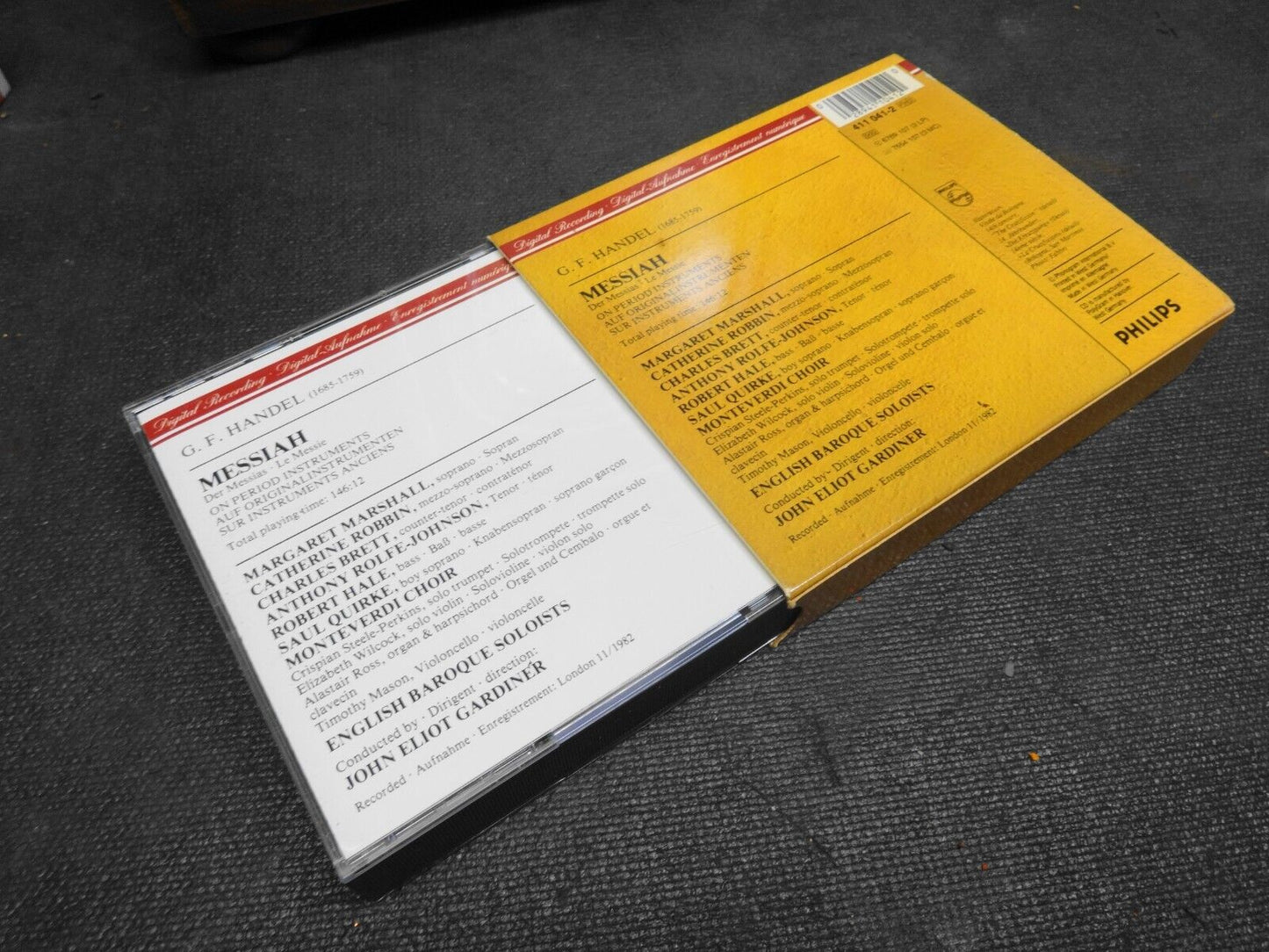 John Eliot Gardiner 3-CD Handel MESSIAH On Period Instruments