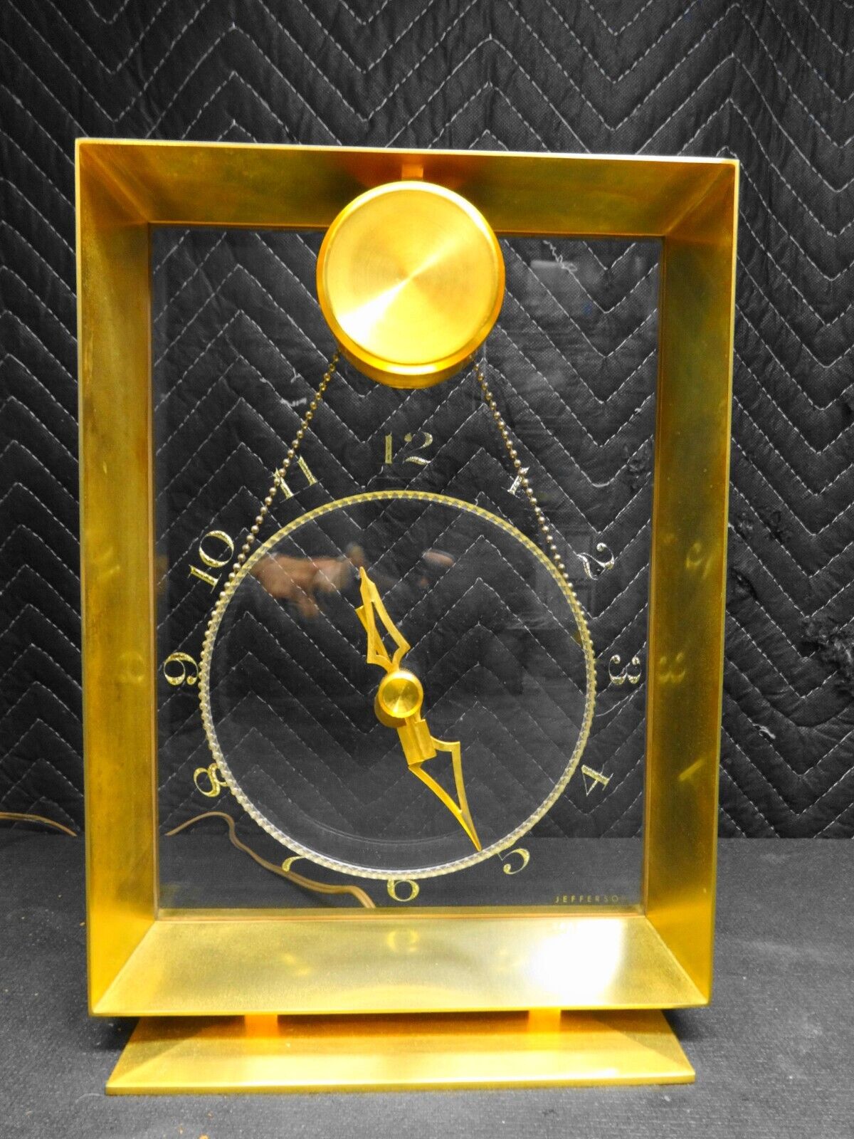 RARE - VINTAGE JEFFERSON SUSPENSE CLOCK, Model 580-191 - 1950's - *SERVICED*
