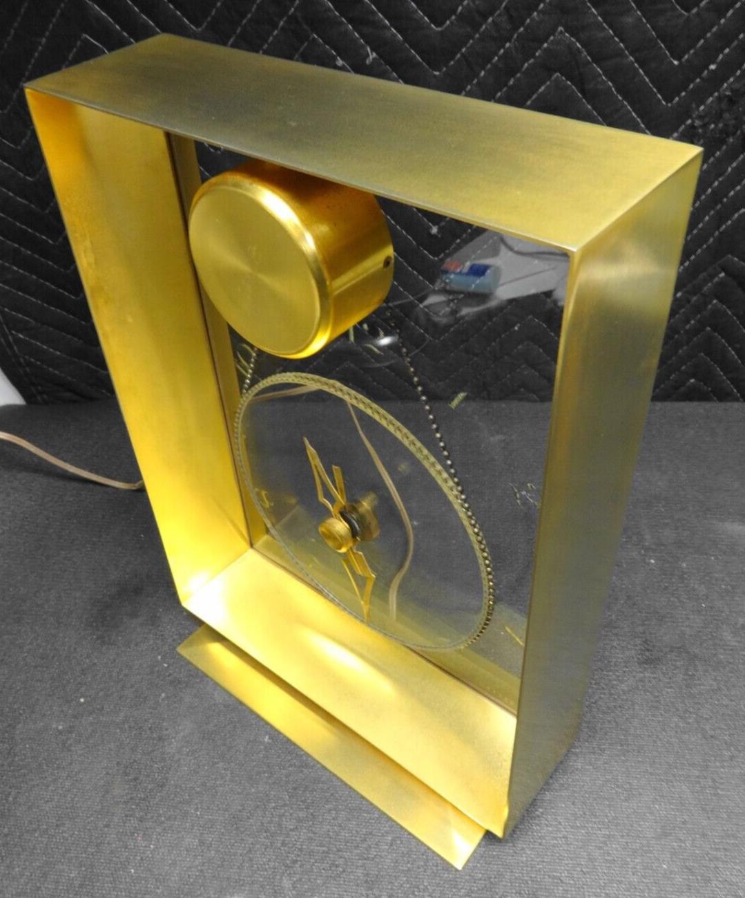 RARE - VINTAGE JEFFERSON SUSPENSE CLOCK, Model 580-191 - 1950's - *SERVICED*