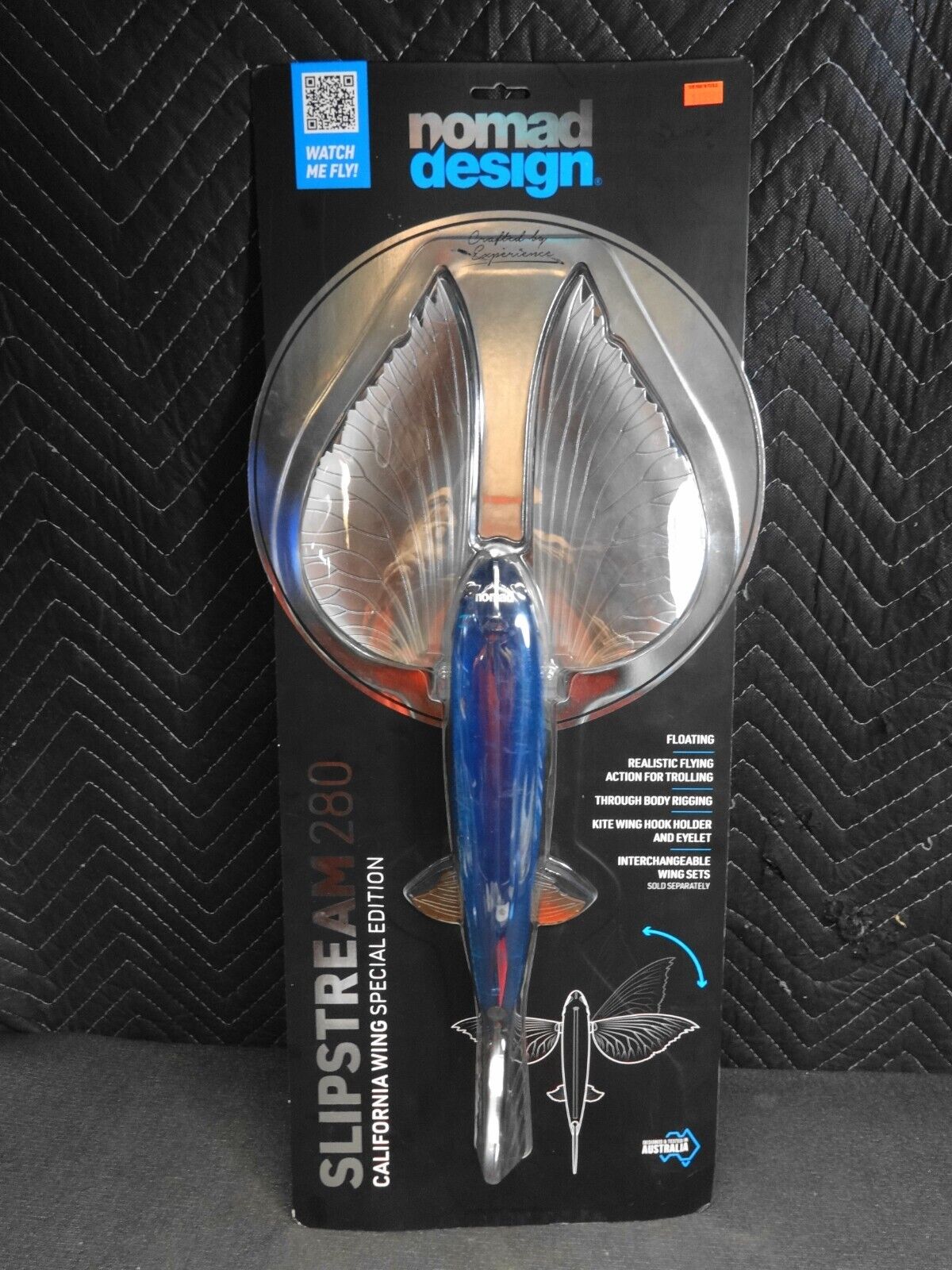 NOMAD DESIGN Slipstream 280 California Wing 11" Flying Fish Lure FFC280-FP-OC