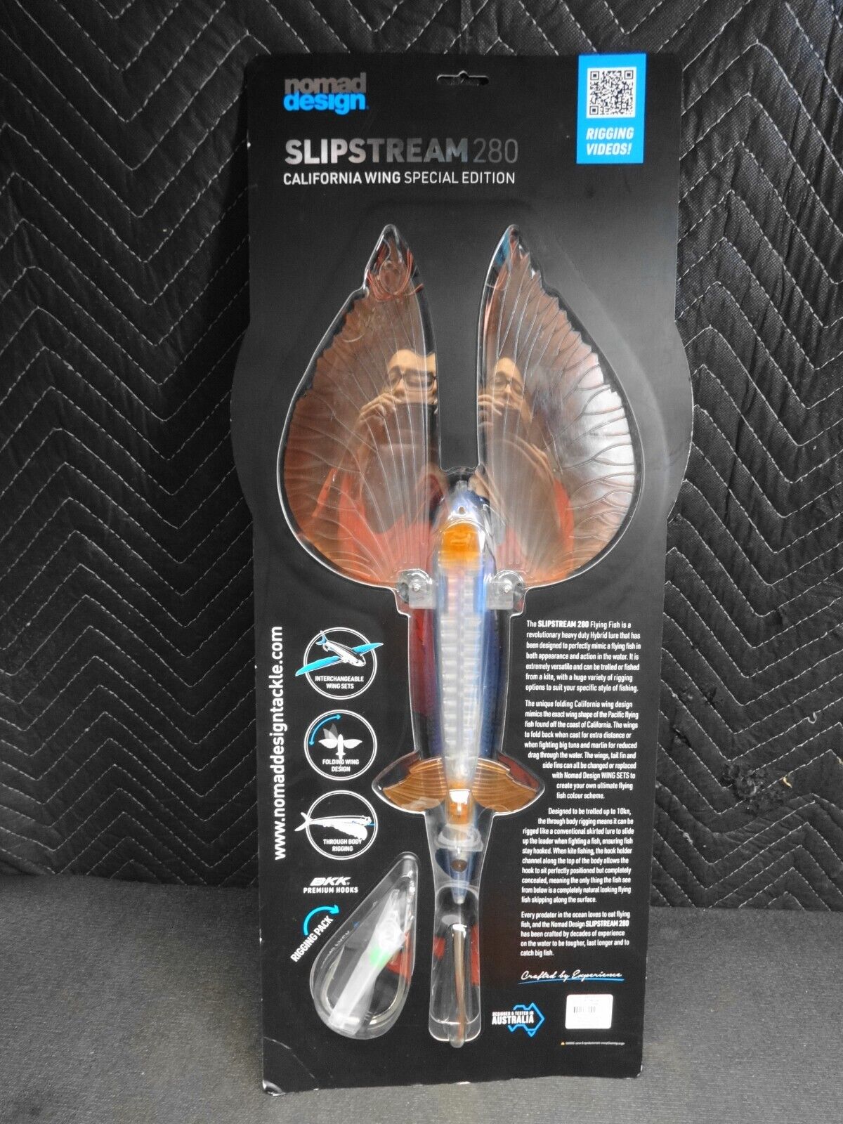 NOMAD DESIGN Slipstream 280 California Wing 11" Flying Fish Lure FFC280-FP-OC