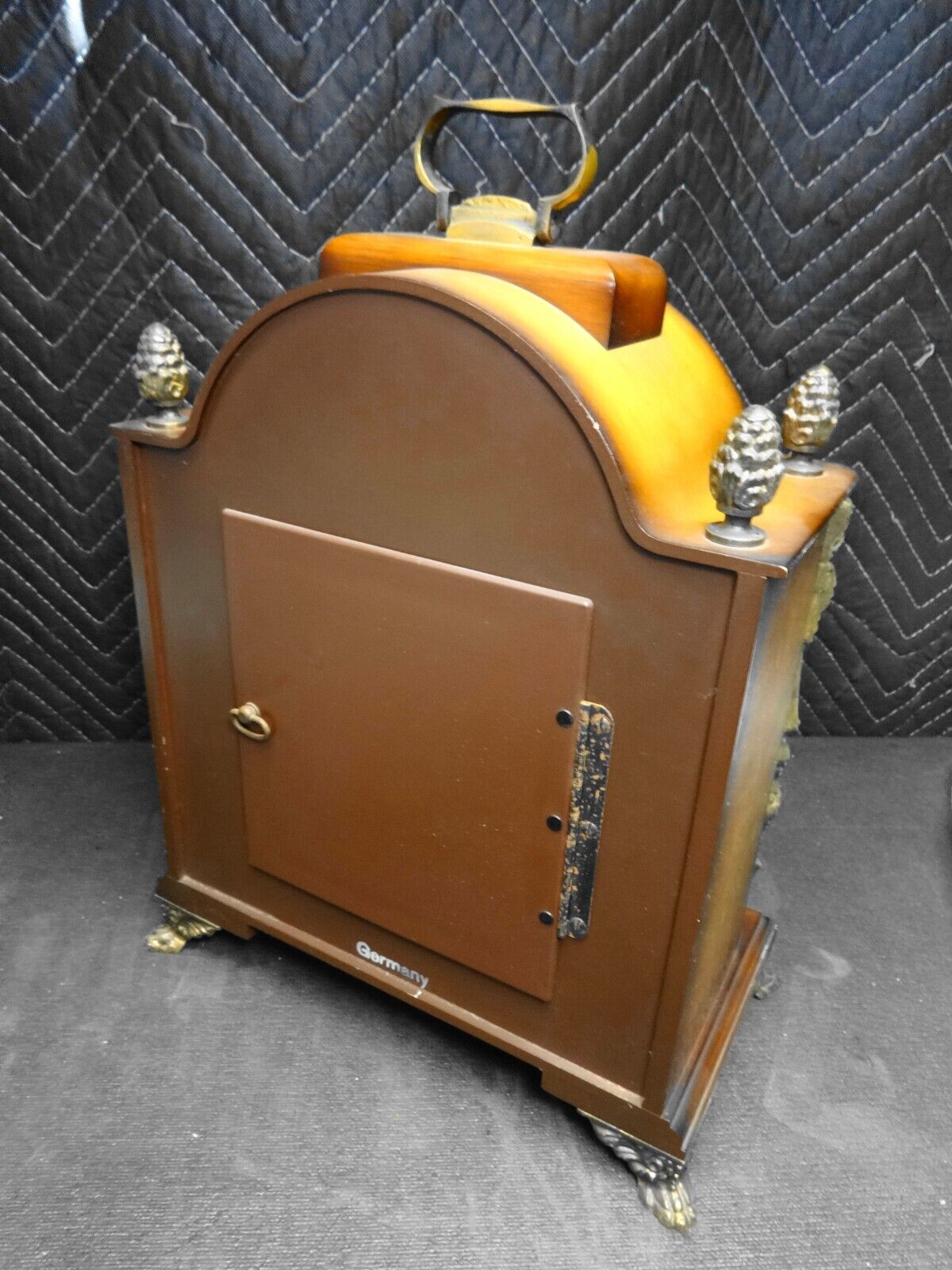 VINTAGE HAMILTON MOON PHASE 1050-020 TRIPLE CHIME MANTEL CLOCK - 8 Notes