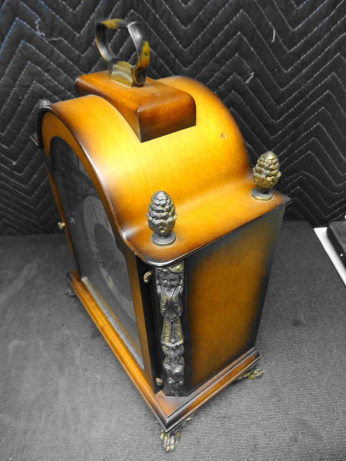 VINTAGE HAMILTON MOON PHASE 1050-020 TRIPLE CHIME MANTEL CLOCK - 8 Notes