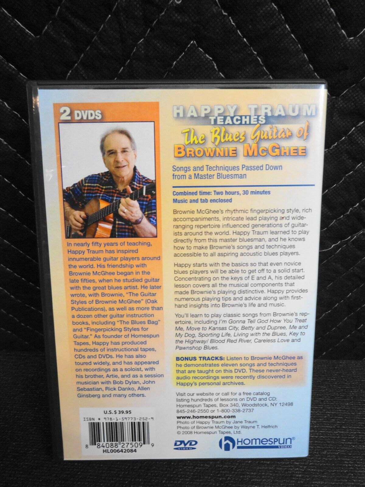 Blues Guitar of Brownie McGhee HOMESPUN DVD by Happy Traum