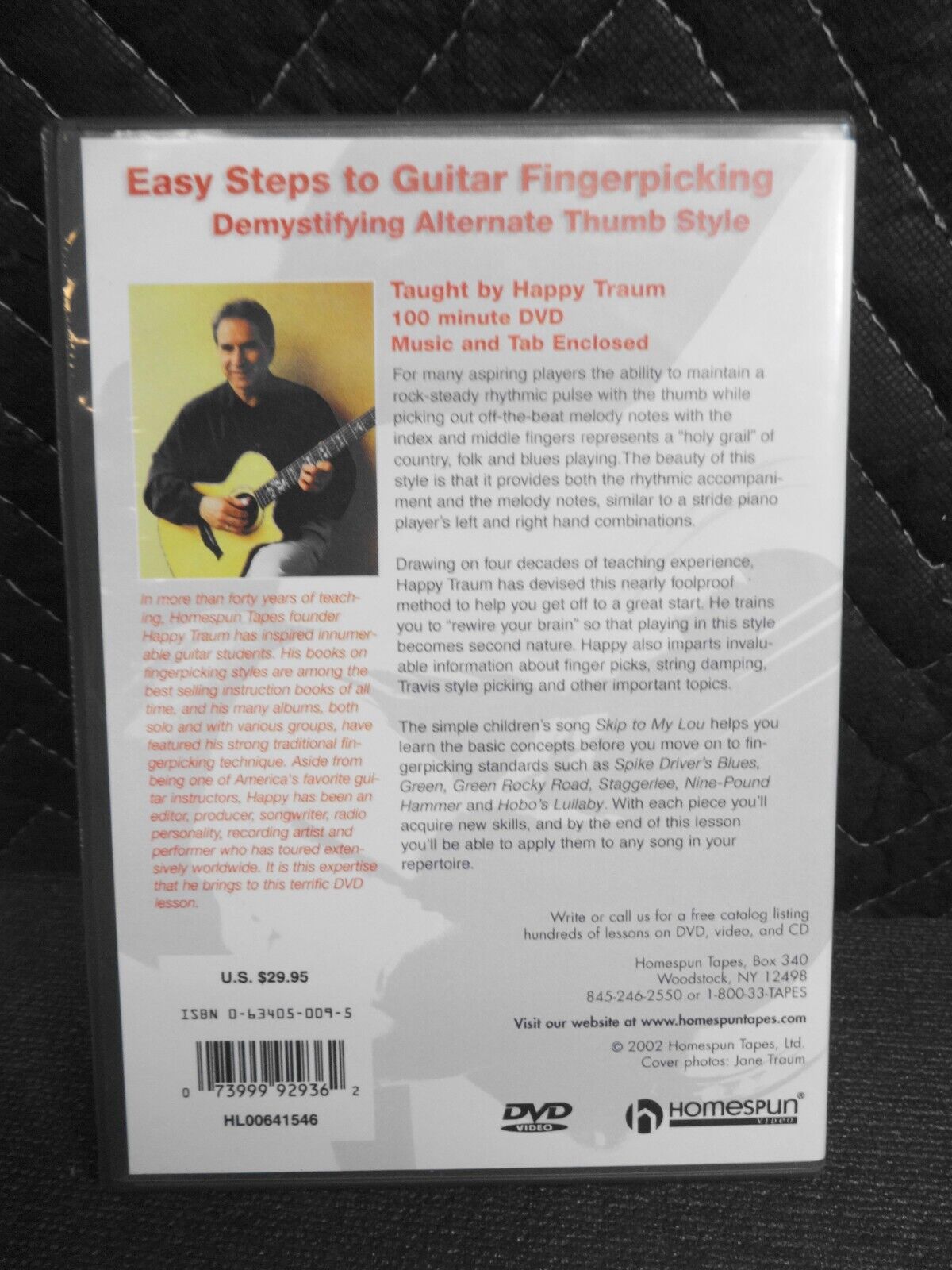 Easy Steps to Guitar Fingerpicking DVD (2005) Happy Traum cert E