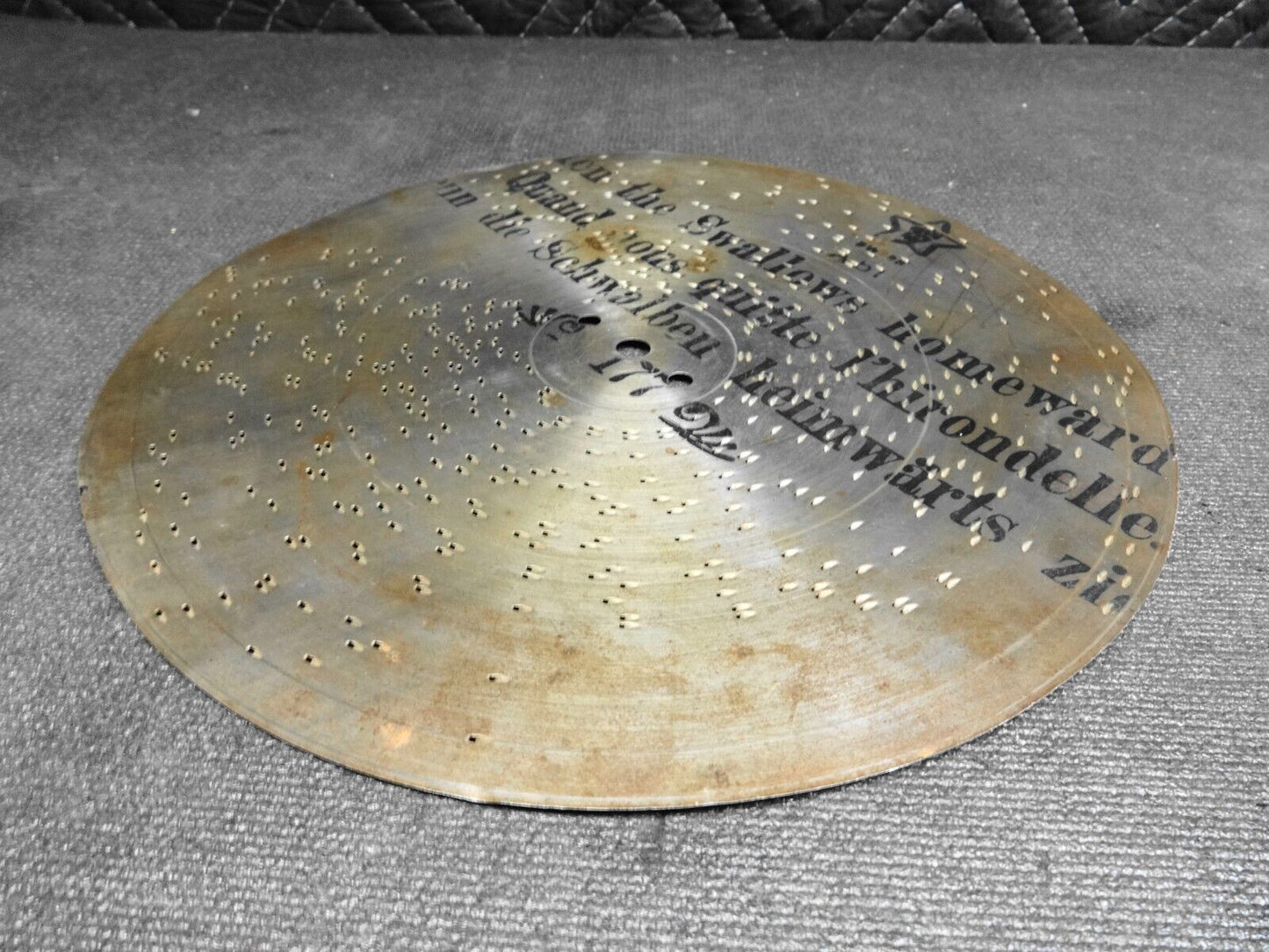 ORIGINAL 9 1/4" MUSIC BOX DISC "WHEN THE SWALLOWS HOMEWARD FLY" #177