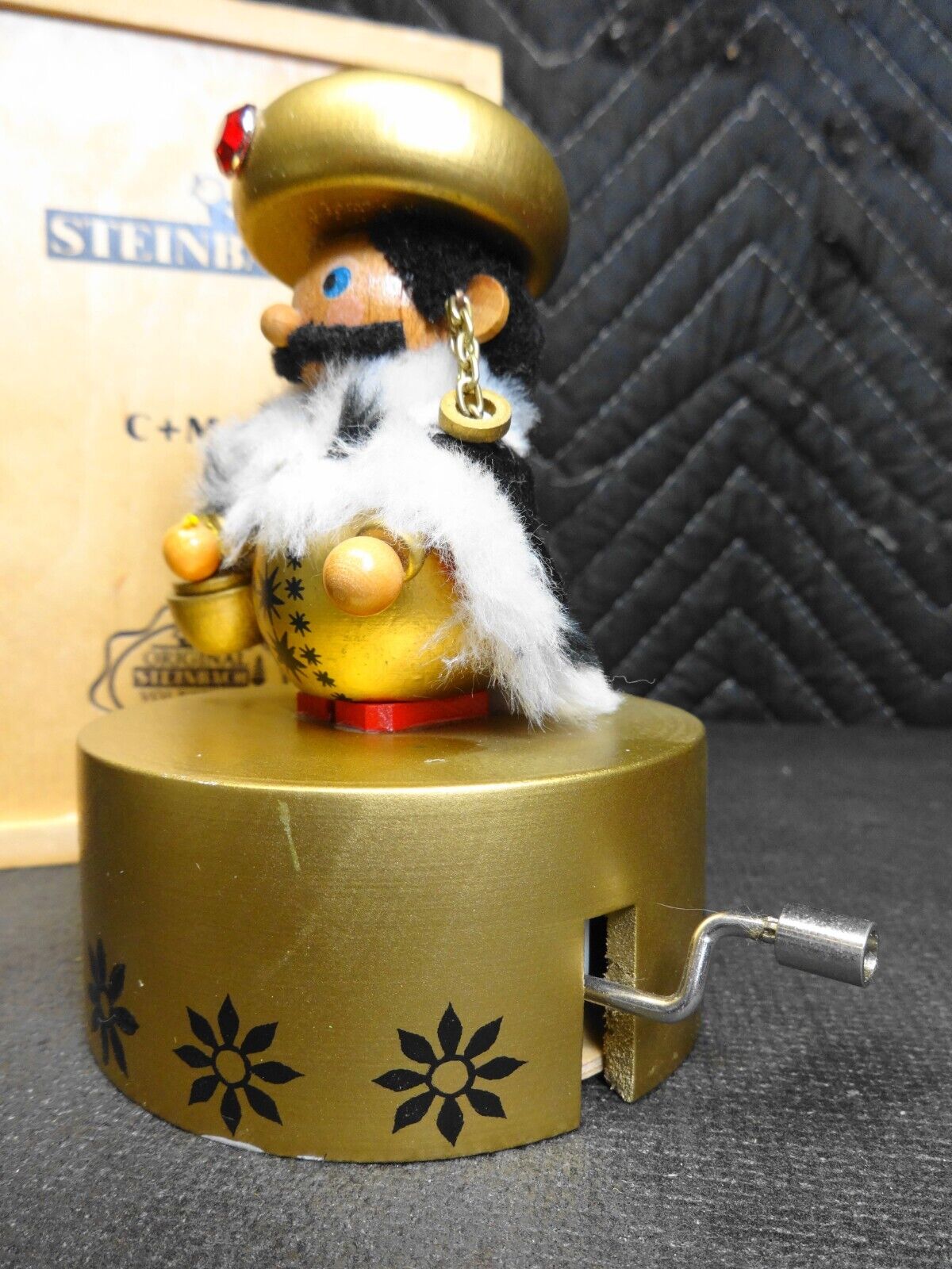 Vintage Christmas Steinbach Germany Music Box - Plays Silent Night