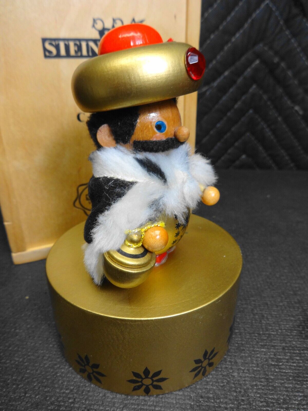 Vintage Christmas Steinbach Germany Music Box - Plays Silent Night