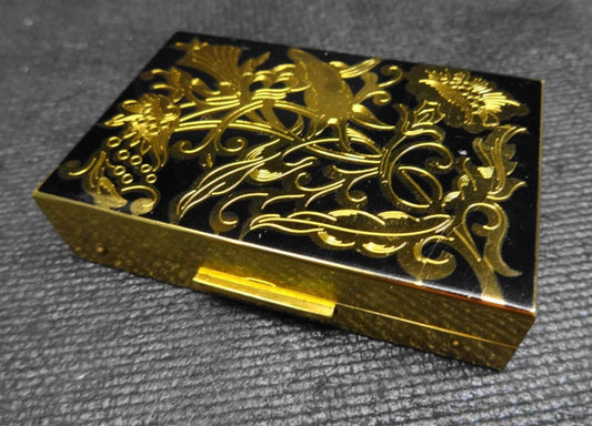 Vintage Elgin American Gold Tone Music Box Compact - Working - I love you truely