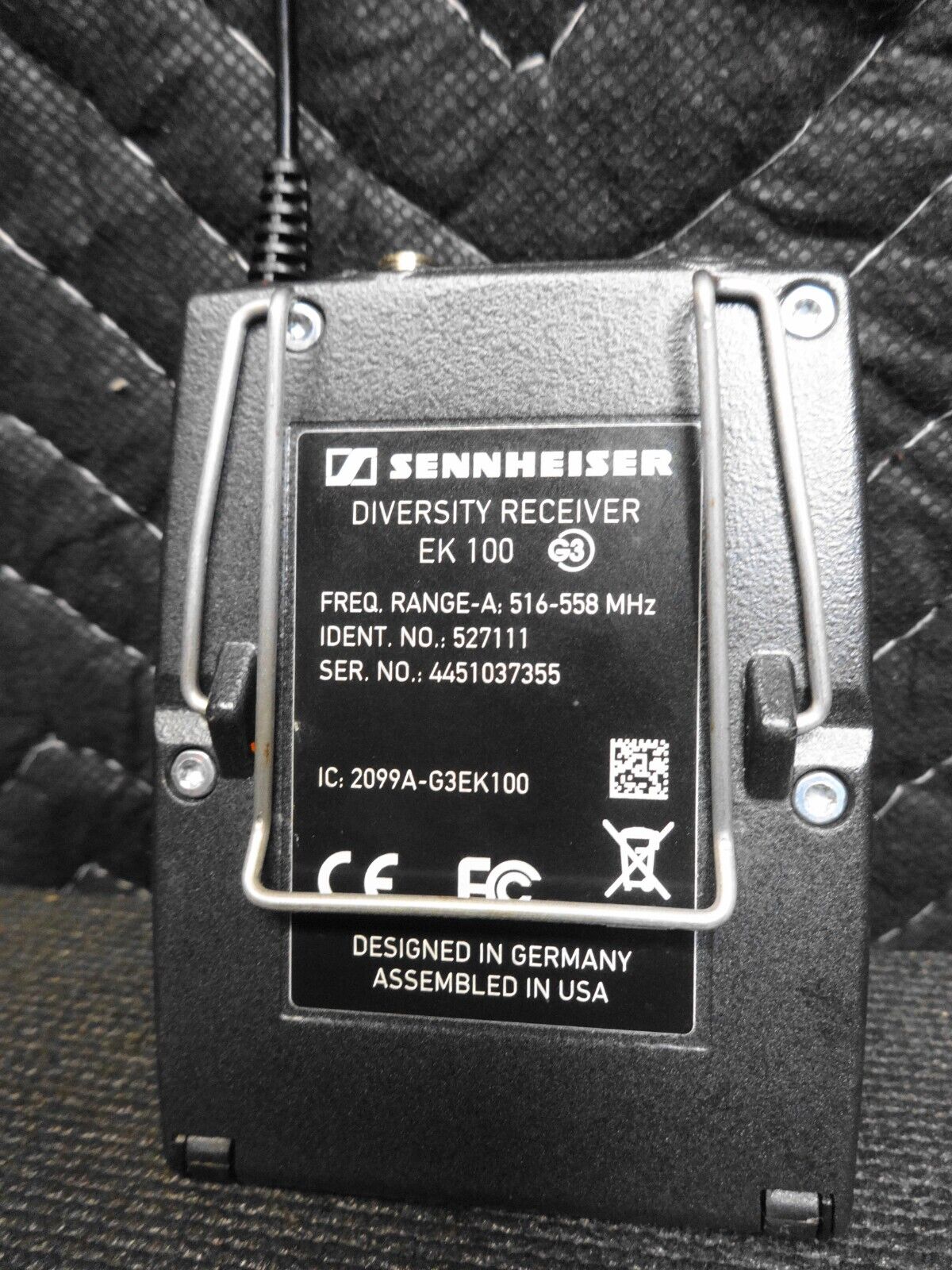 Sennheiser Diversity Receiver EK 100 G3 516 - 558 MHz Wireless Receiver