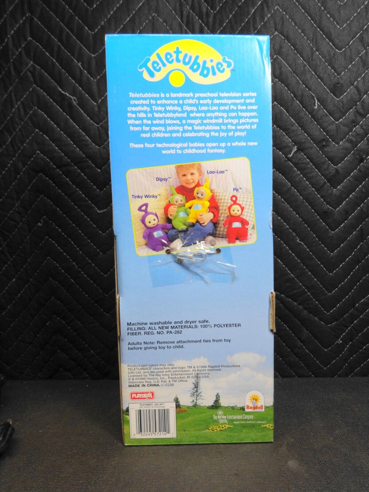 Vintage 1998 Teletubbies 13" Plush Toy Laa-Laa in Orginal Packaging