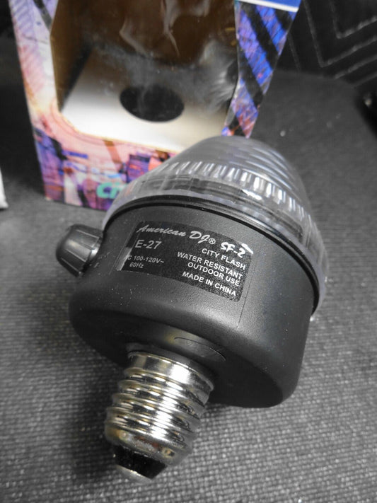 American DJ City Flash SF-2 Strobe Bulb w/ E-27 Light bulb socket base.
