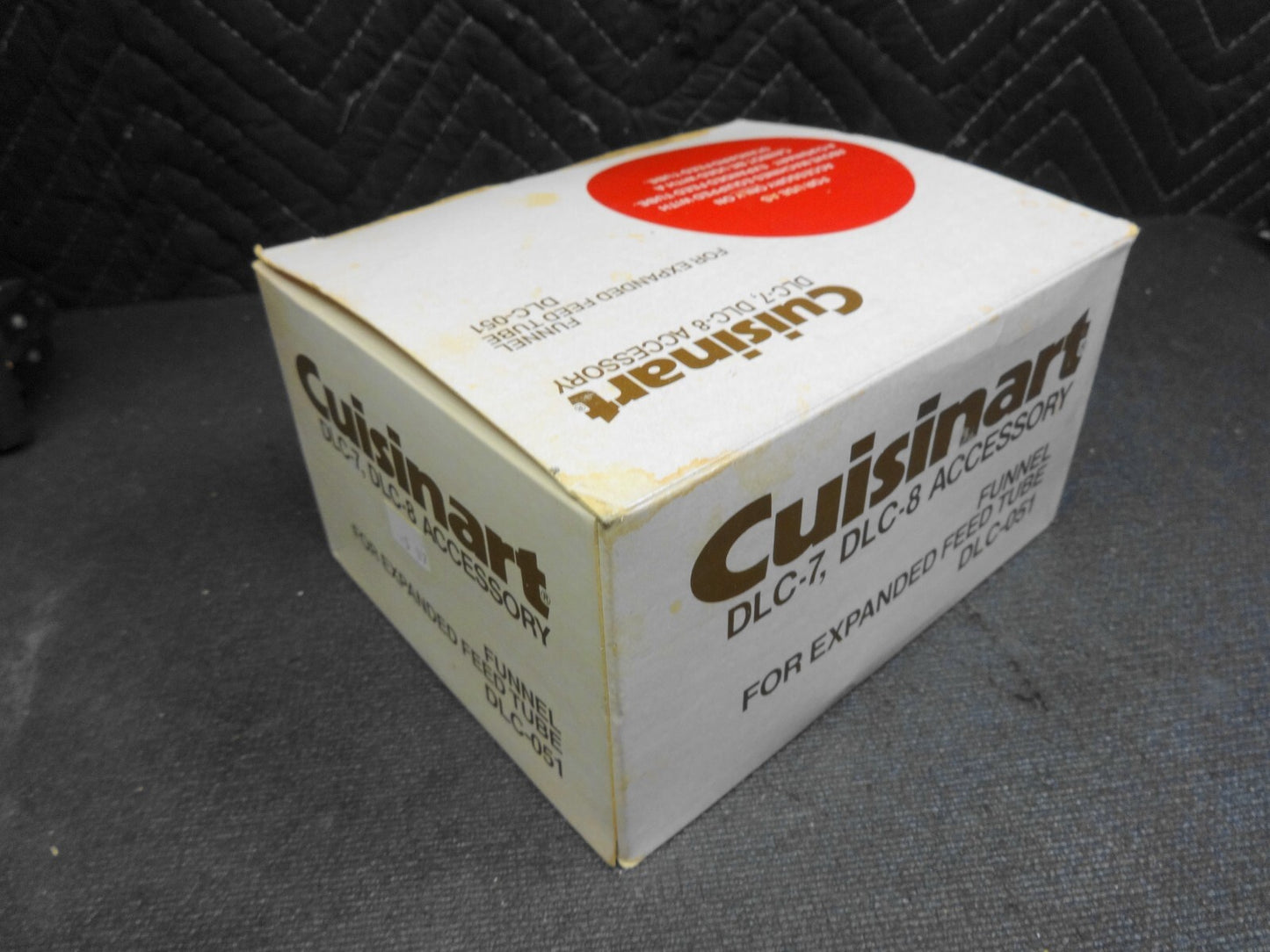 VINTAGE CUISINART DLC-7 DLC-8 ACCESSORY FUNNEL DLC-051 USA open box unused
