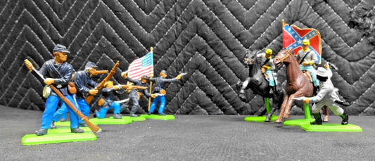 Vintage 1971 Britains LTD Deetail Metal Plastic Toy Soldier Lot US Civil War