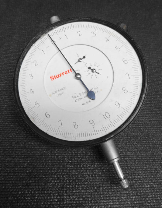 Starrett USA No 656-617 .0001” .400” Range 3.5” Face Dial Indicator - Working
