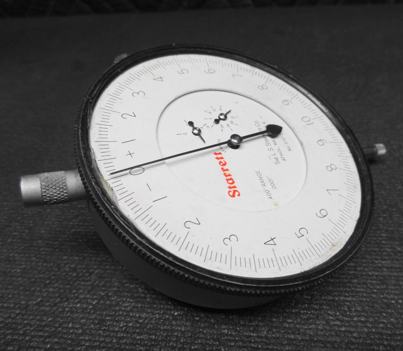 Starrett USA No 656-617 .0001” .400” Range 3.5” Face Dial Indicator - Working