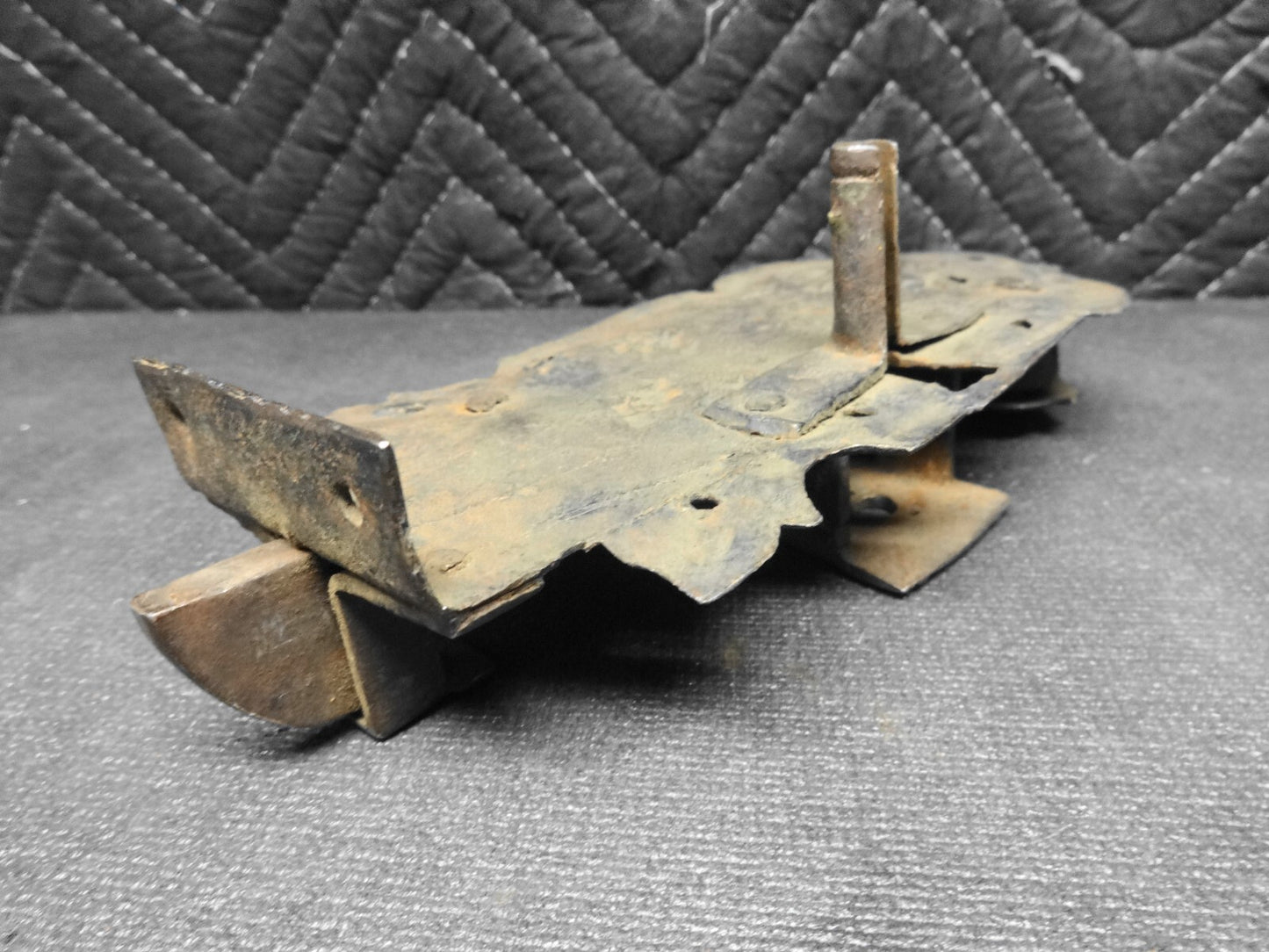 17th Century Large Door Lock Wrought Iron w/ Key