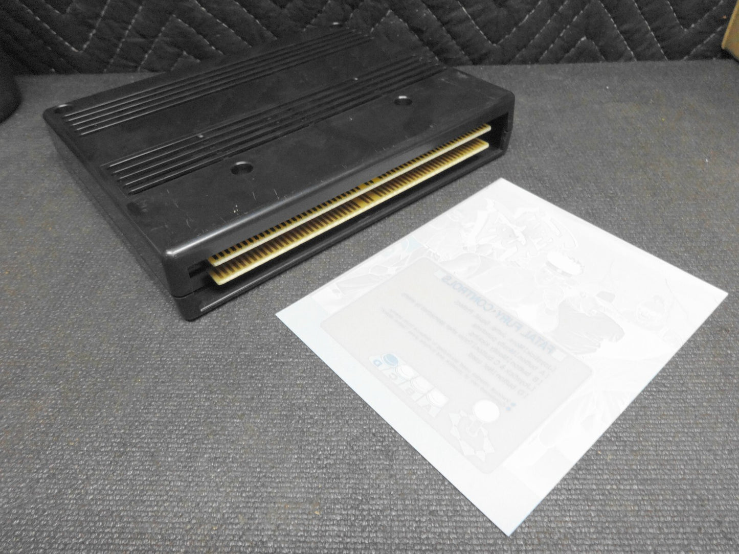 Neo Geo MVS - Fatal Fury Video Game Cartridge & Marquee -SNK