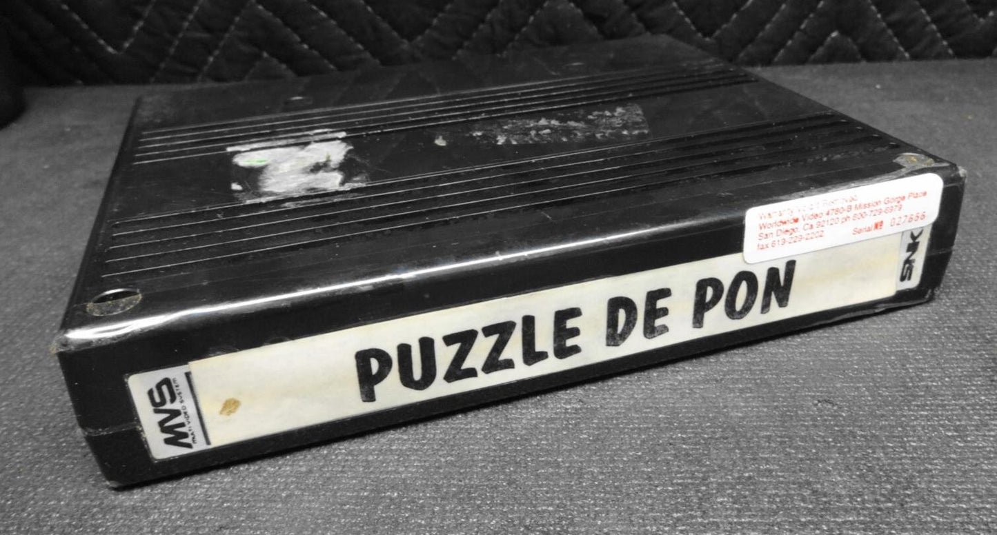 NEO GEO MVS - Puzzle De Pon Video Game Cartridge - English Arcade SNK