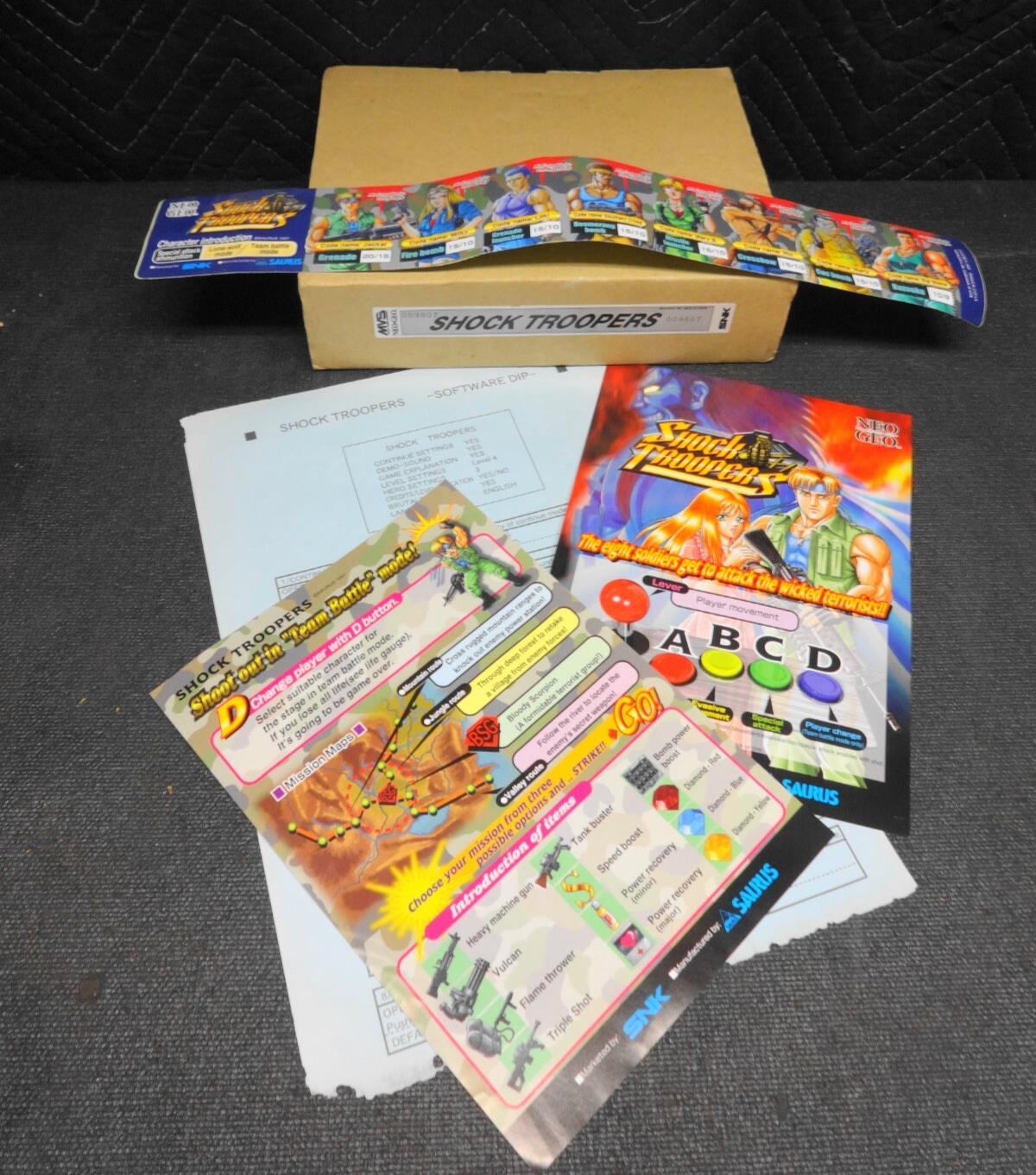 NEO GEO - Shock Troopers MVS SNK Kit English - Box, Inserts, Artwork ONLY