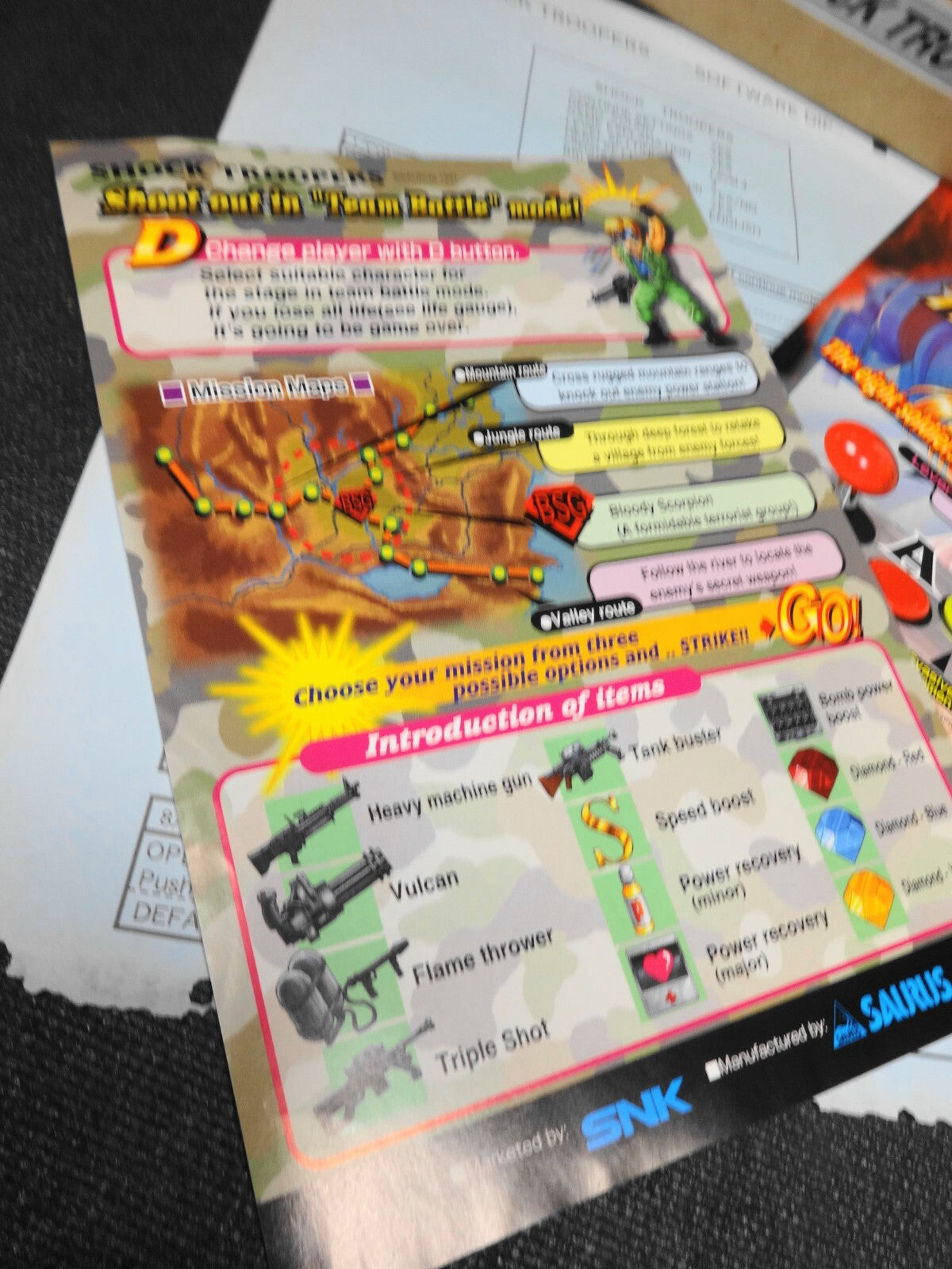 NEO GEO - Shock Troopers MVS SNK Kit English - Box, Inserts, Artwork ONLY