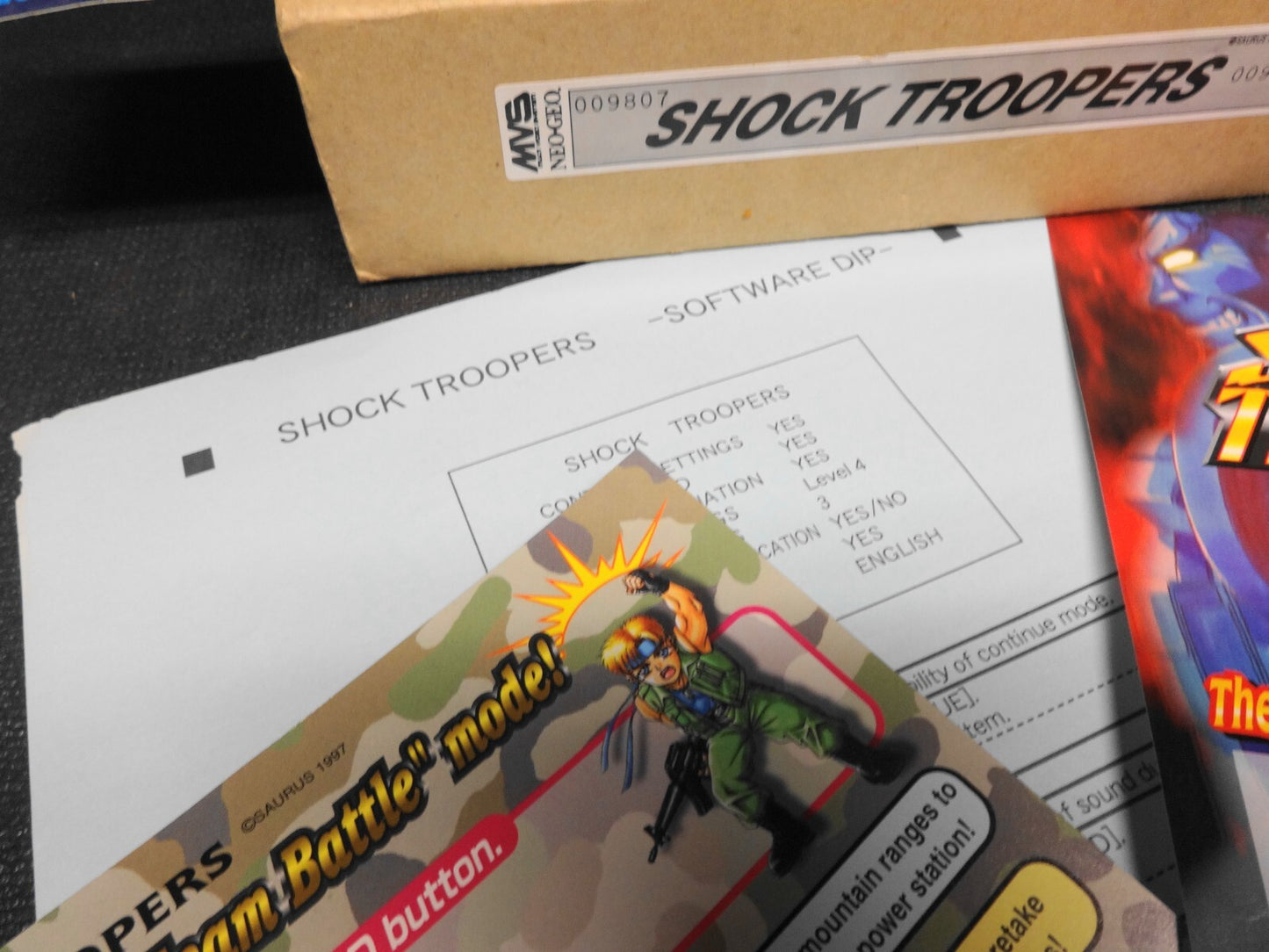 NEO GEO - Shock Troopers MVS SNK Kit English - Box, Inserts, Artwork ONLY