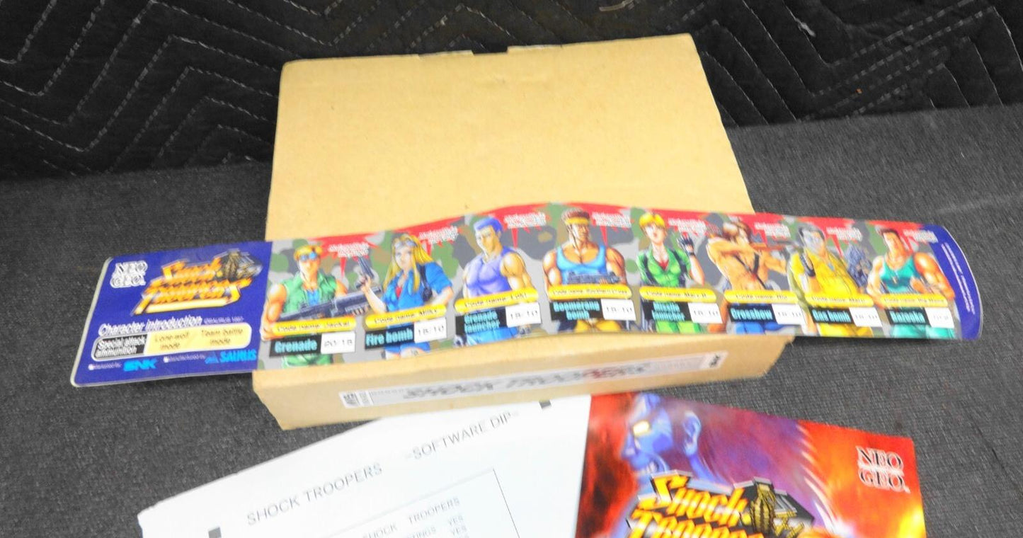 NEO GEO - Shock Troopers MVS SNK Kit English - Box, Inserts, Artwork ONLY