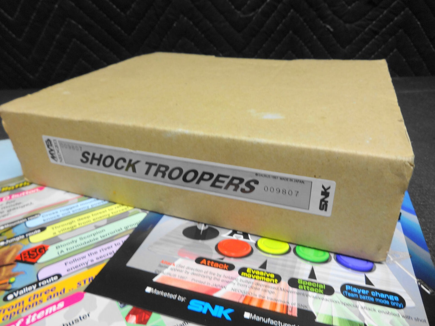 NEO GEO - Shock Troopers MVS SNK Kit English - Box, Inserts, Artwork ONLY