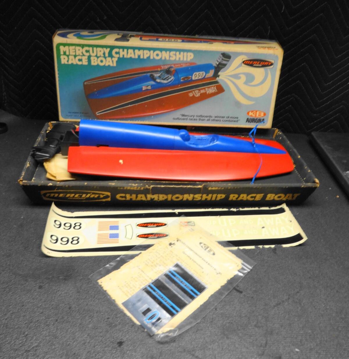 K & B AURORA MERCURY CHAMPIONSHIP RACE BOAT MODEL 60-70'S VINTAGE - NOS - #1