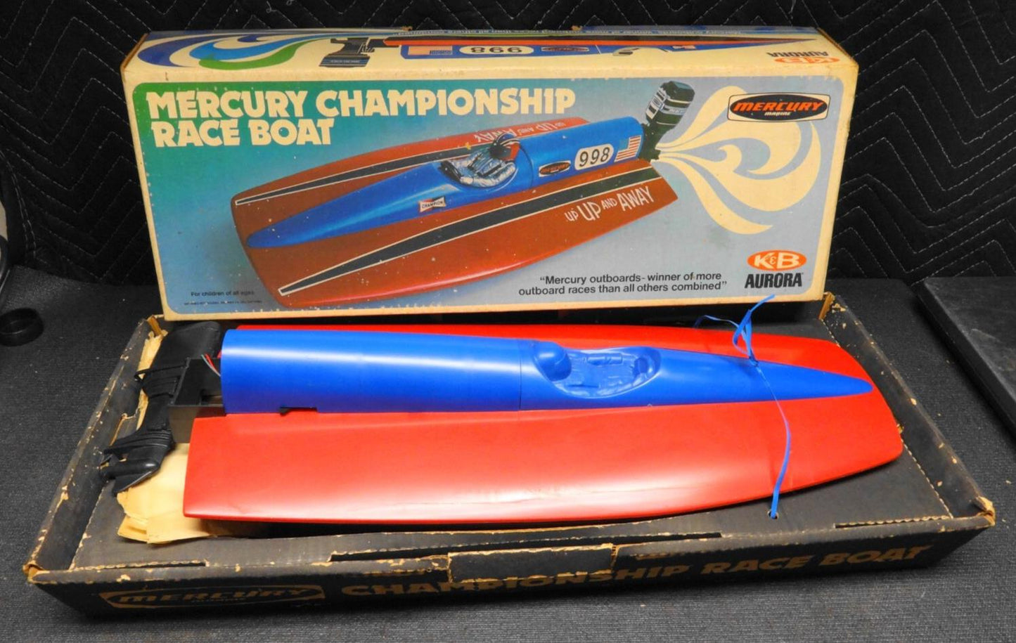 K & B AURORA MERCURY CHAMPIONSHIP RACE BOAT MODEL 60-70'S VINTAGE - NOS - #1