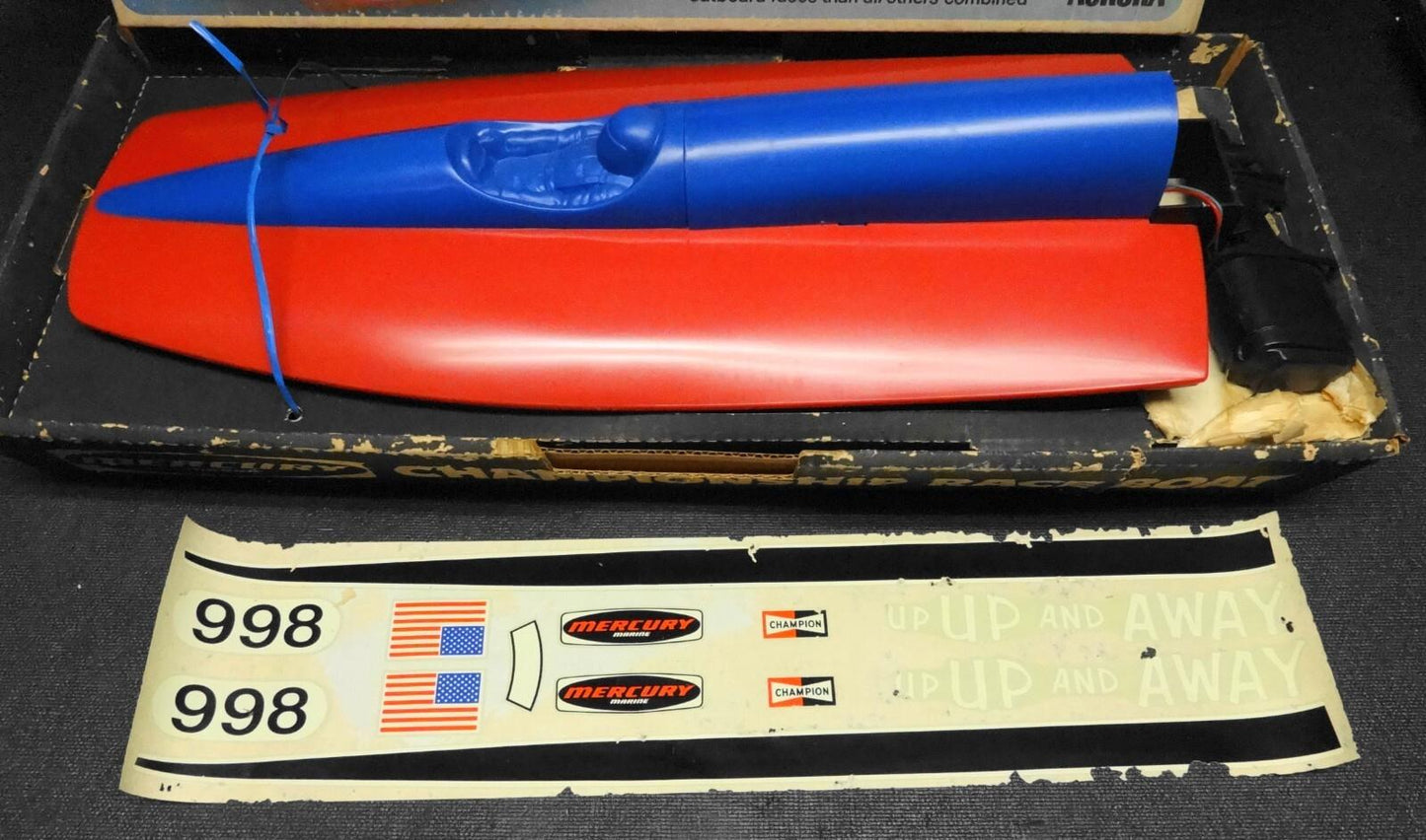 K & B AURORA MERCURY CHAMPIONSHIP RACE BOAT MODEL 60-70'S VINTAGE - NOS - #1