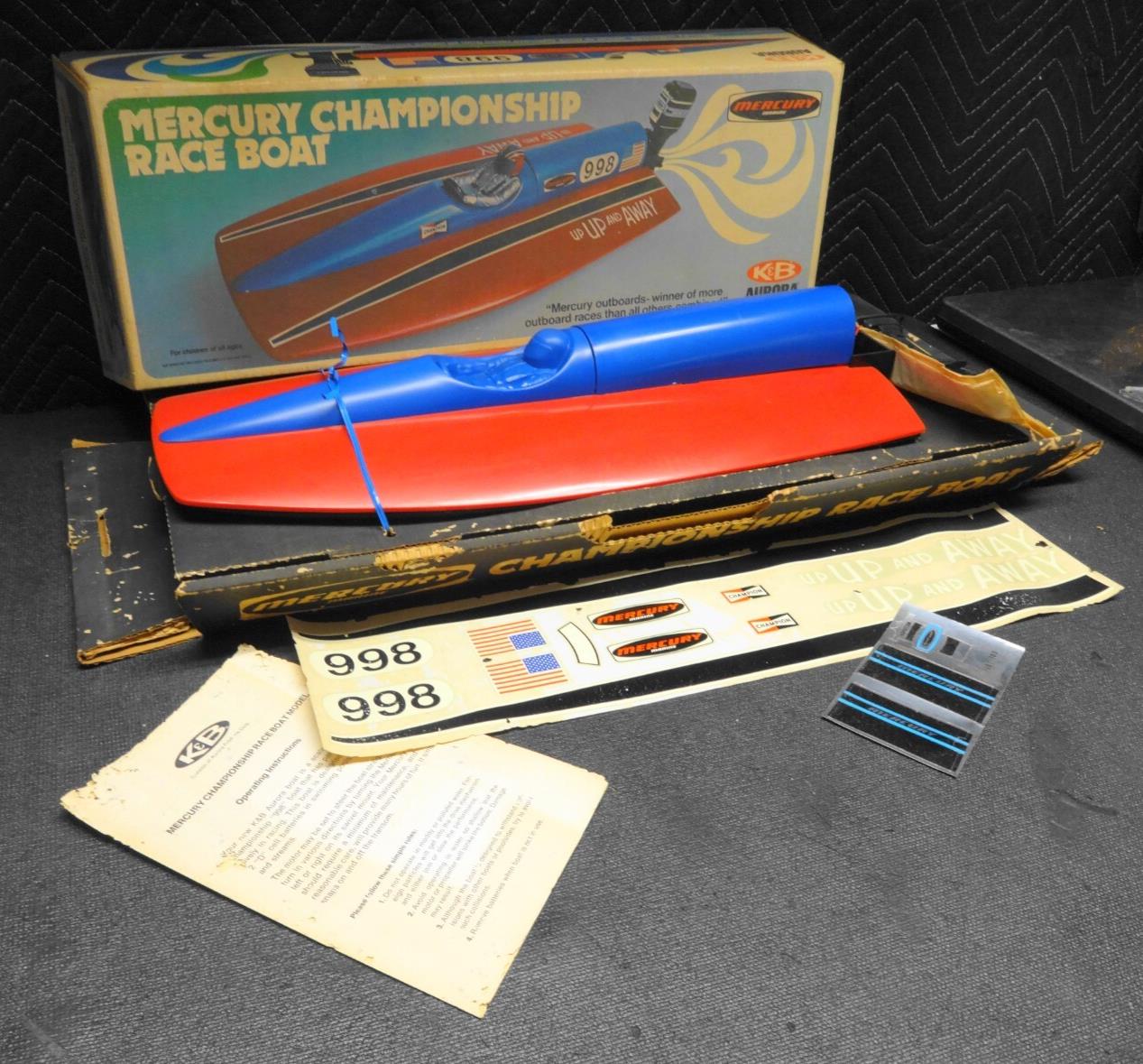 K & B AURORA MERCURY CHAMPIONSHIP RACE BOAT MODEL 60-70'S VINTAGE - NOS - #2