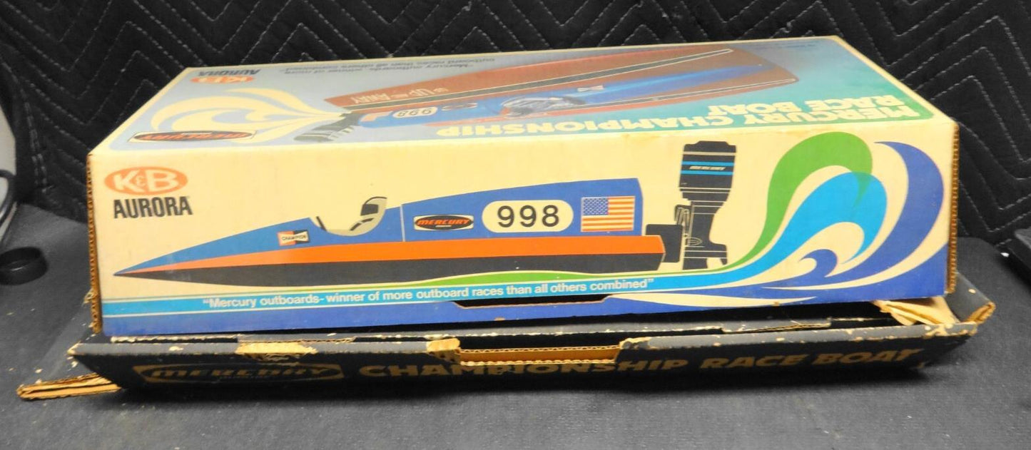 K & B AURORA MERCURY CHAMPIONSHIP RACE BOAT MODEL 60-70'S VINTAGE - NOS - #2