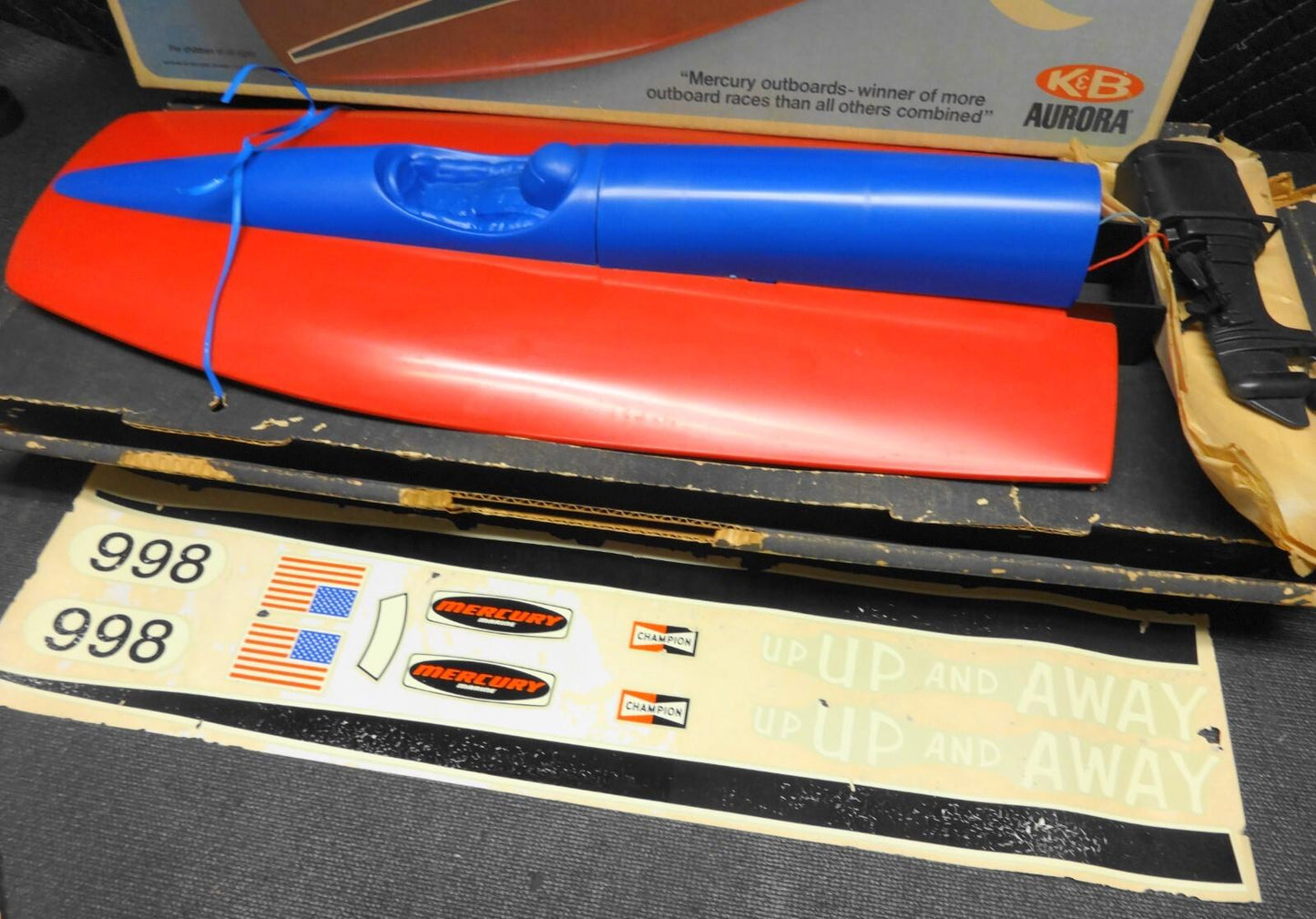 K & B AURORA MERCURY CHAMPIONSHIP RACE BOAT MODEL 60-70'S VINTAGE - NOS - #2