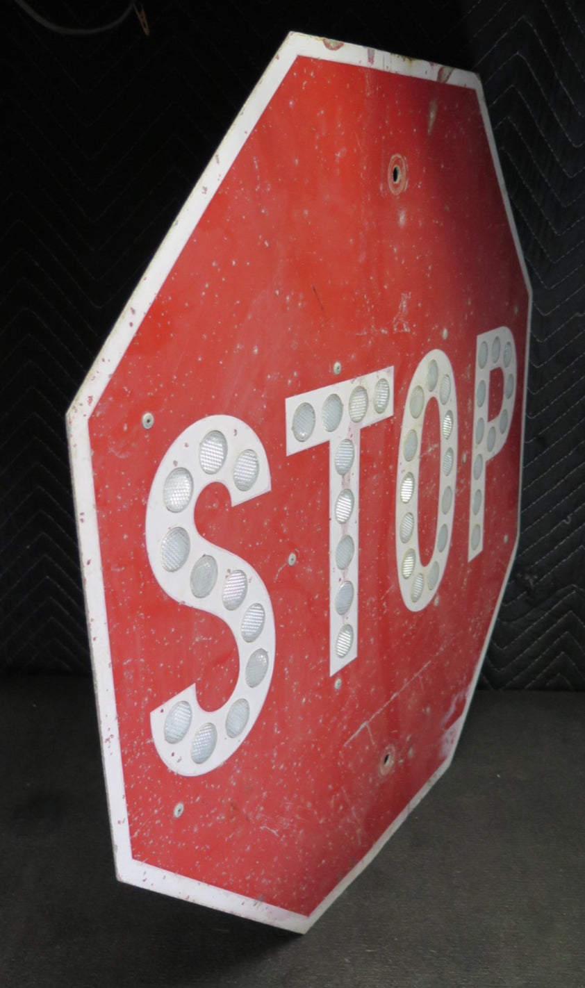 Vintage California Stop Sign W/Reflectors - CA HWY 70 - 24"