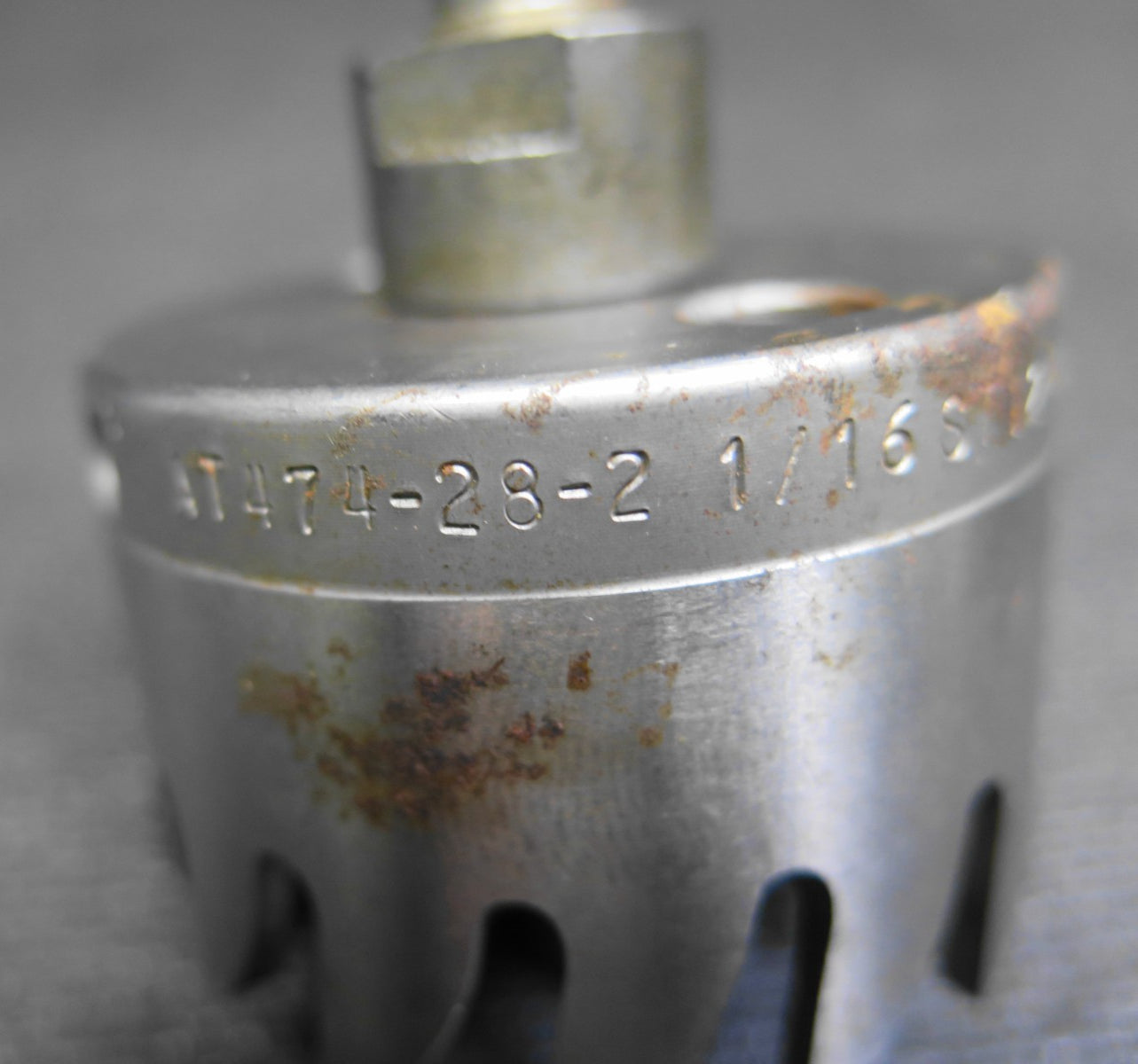 2 3/16" Course Hole Saw for Metal ATI - AT474-28-2 1/16 ST1212E-2.062 w/ Arbor