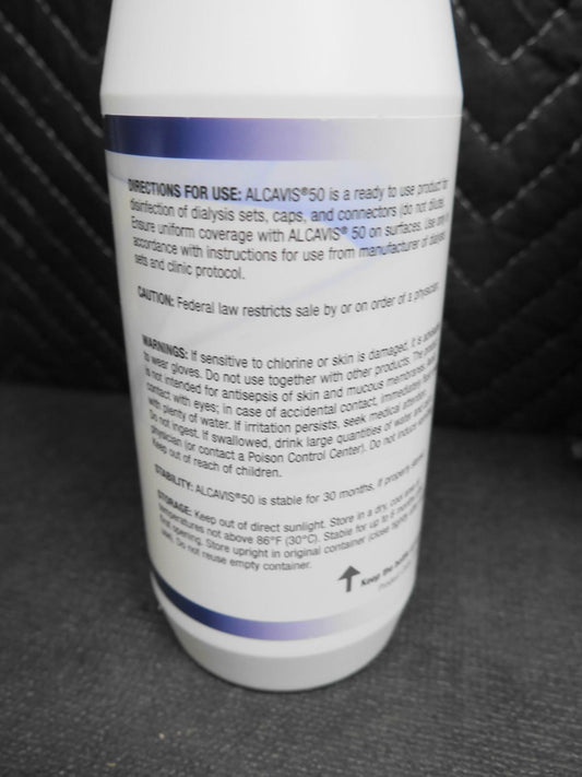 ALCAVIS 50 High-Level Disinfectant 15501, 17 fl. oz. (500ml) Exp: 2025-07-10