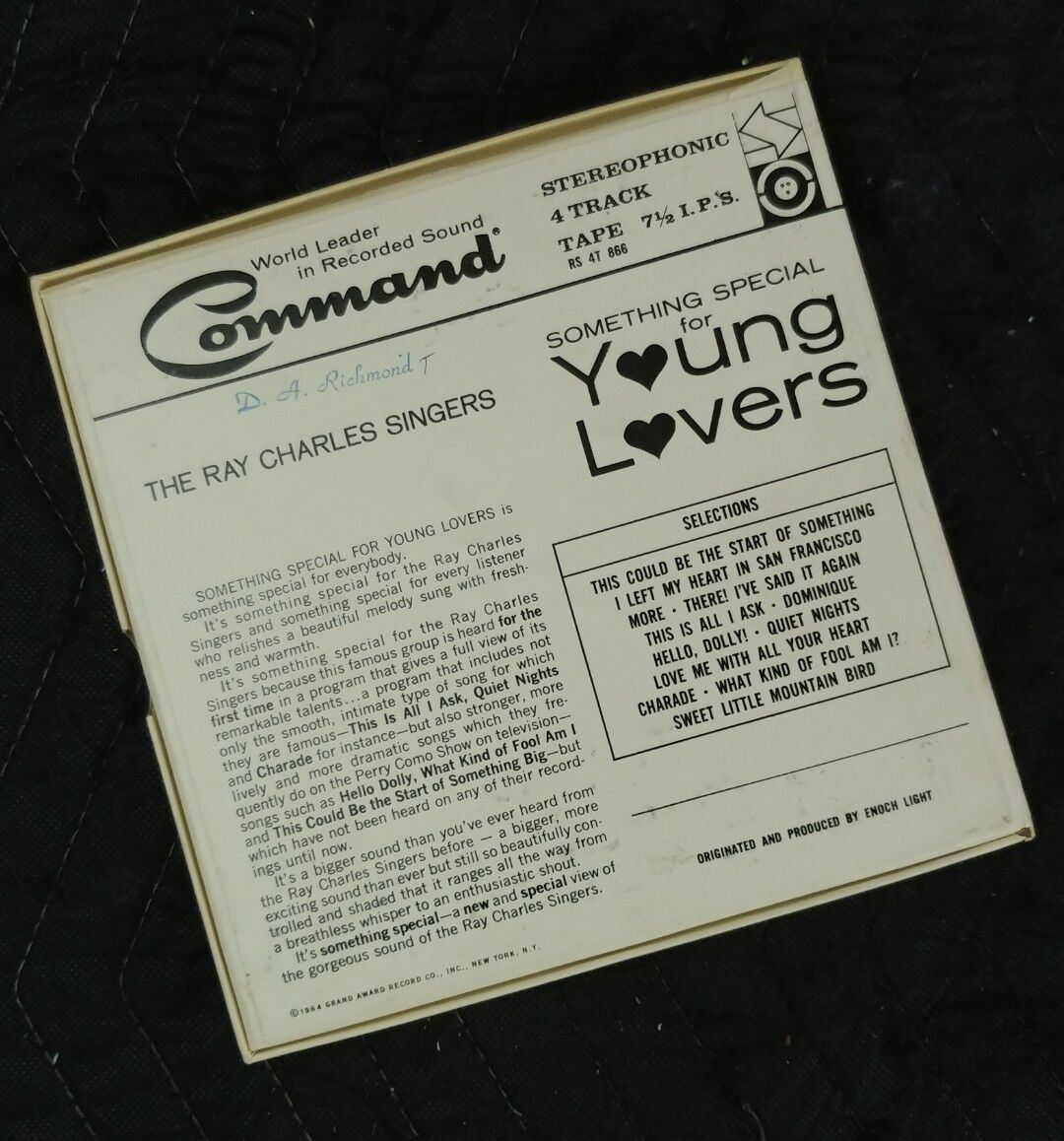 Ray Charles Singers Something Special Young Lovers Reel to Reel 4 Track Stereo