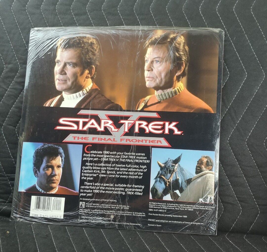 STAR TREK Final Frontier CALENDAR 1990 Great pics