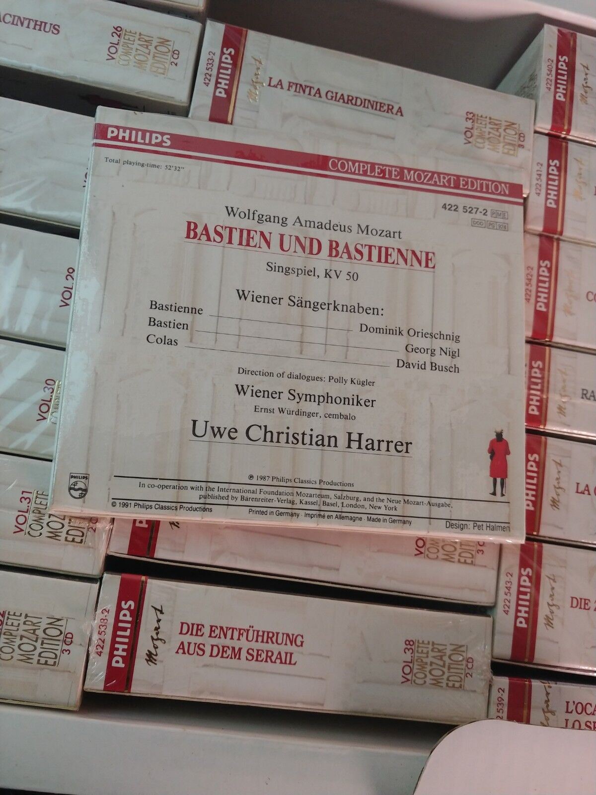 Mozart Bastien Und Bastienne CD Vol. 27 Philips 422 527-2 Uwe Christian Harrer