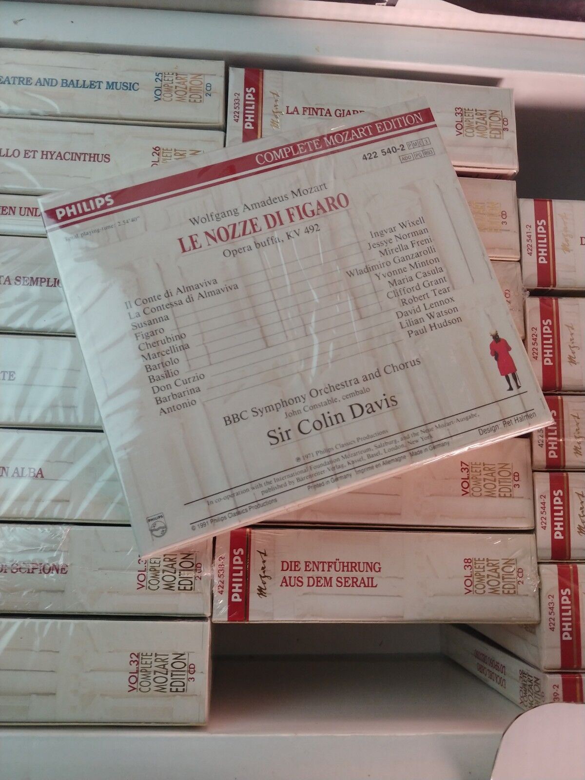MOZART: Le Nozze di Figaro (CD, 1991, 3 Discs, Philips) Colin Davis, BBC SO, 40