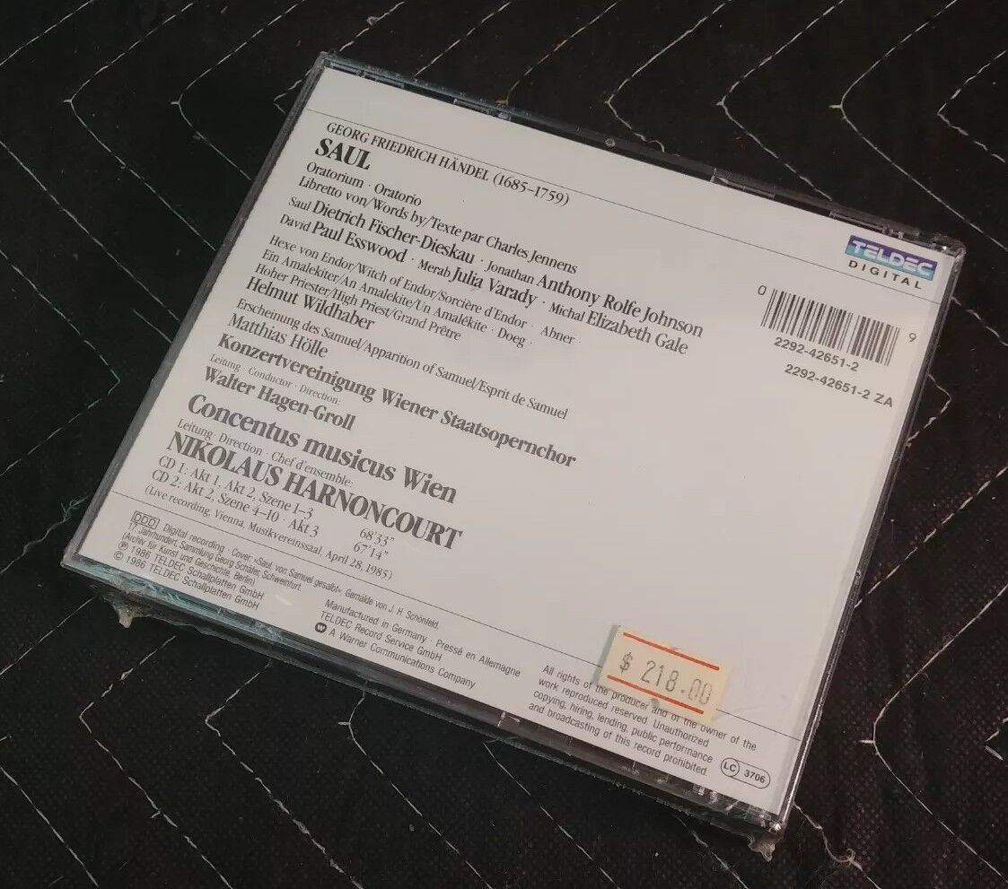 Georg Friedrich Händel: Saul (CD, 2 Discs, Teldec - USA) Handel