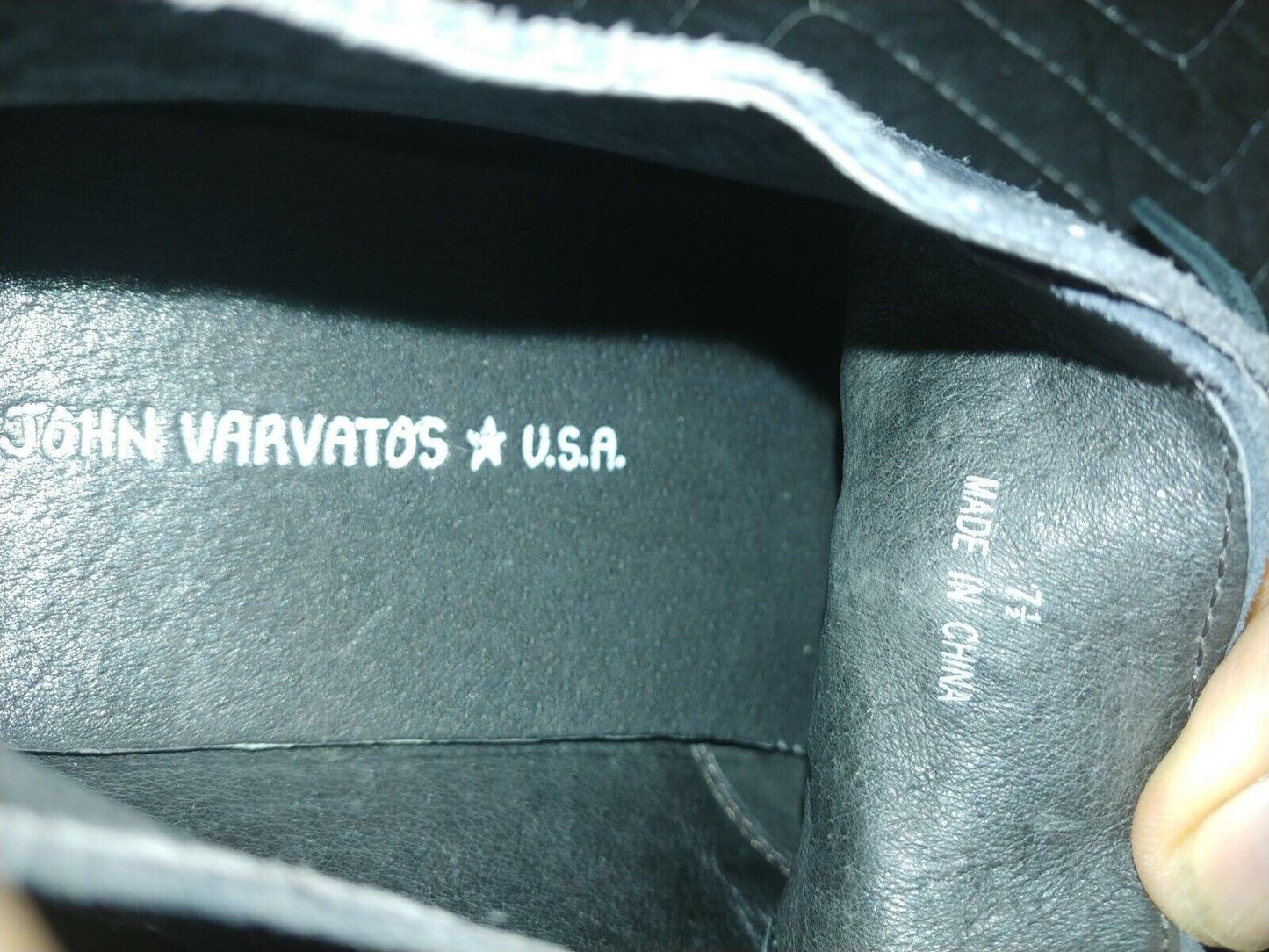 JOHN VARVATOS STAR USA BLUE SUEDE MOC TOE BOAT SOLE DESERT CHUKKA BOOTS SZ 7.5
