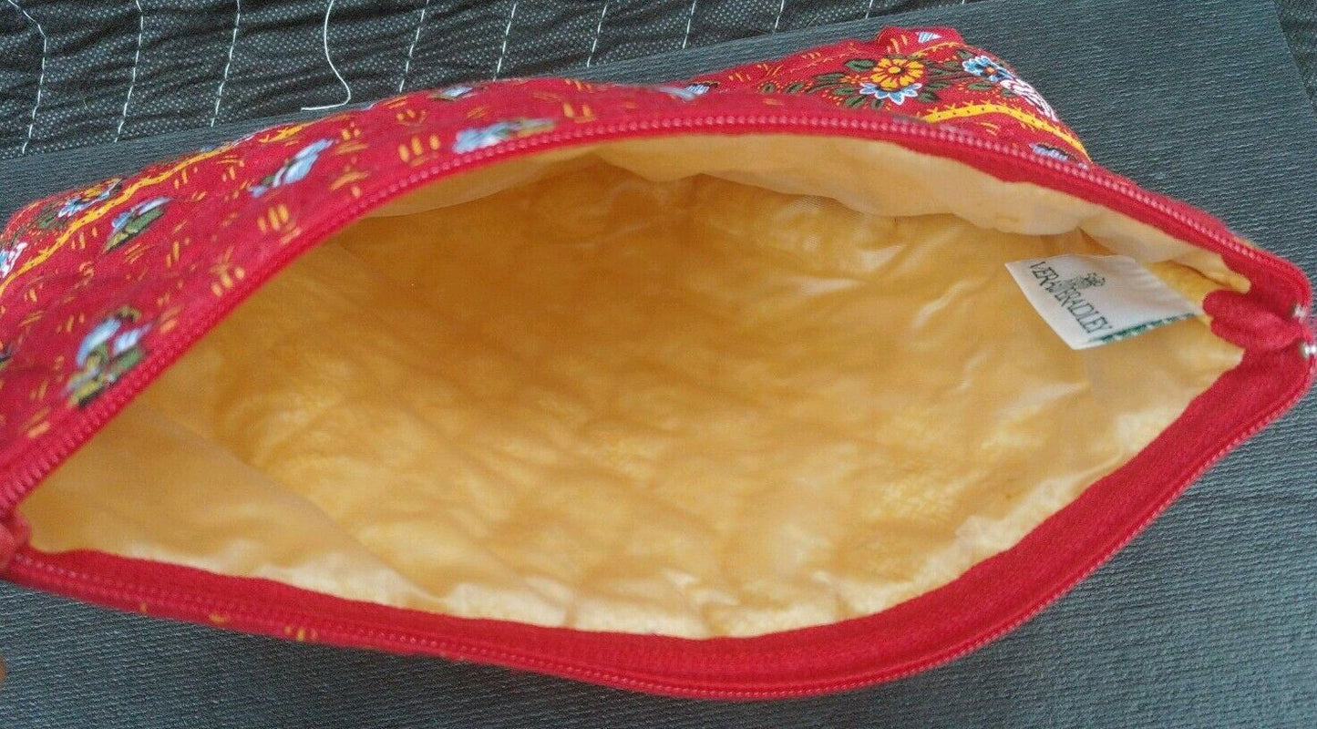 Vera Bradley Cosmetic Bag in Red w/ zipper closure